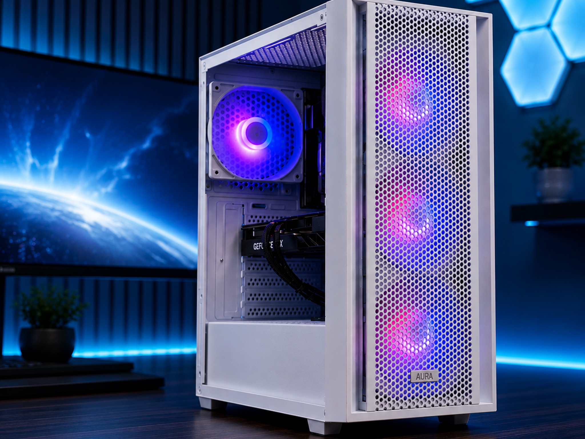 Nvidia RTX 5060 | Intel core i7 4.2GHZ | 64GB RAM |1TB SSD| Wi-Fi/BT | Win 11 Custom ARGB Gaming PC