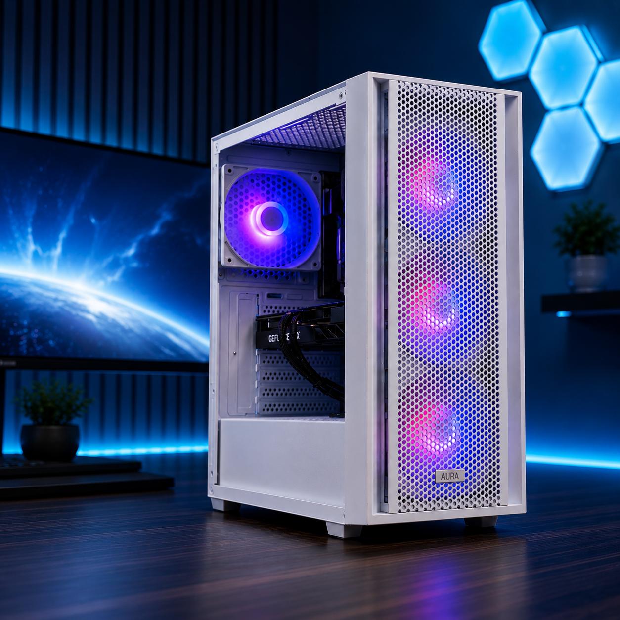 RX 5700 XT 8GB | Intel core i7 4.2GHZ | 32GB RAM |1TB SSD| Wi-Fi/BT | Win 11 Custom ARGB Gaming PC