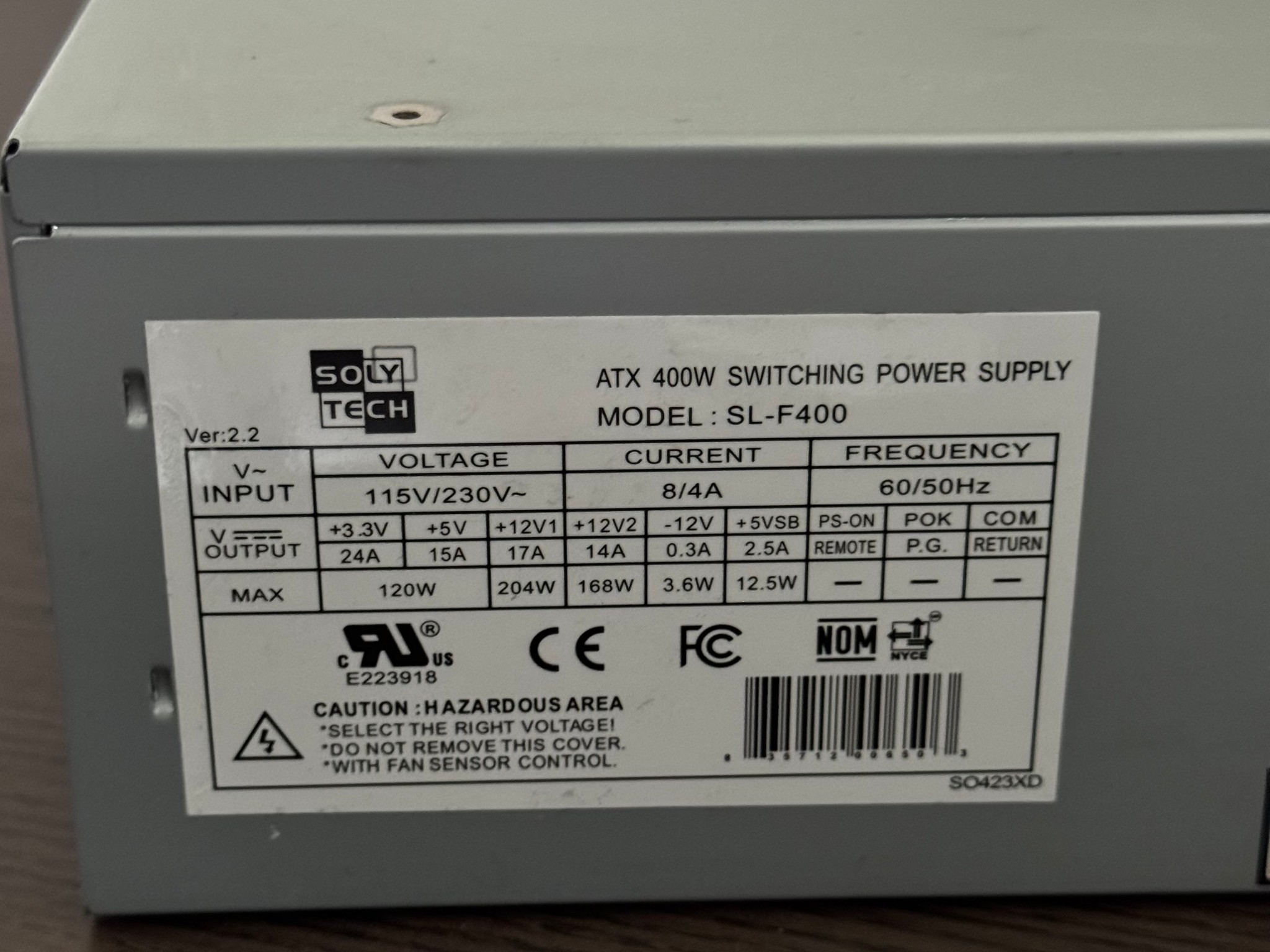 Solytech SL-F400 power supply