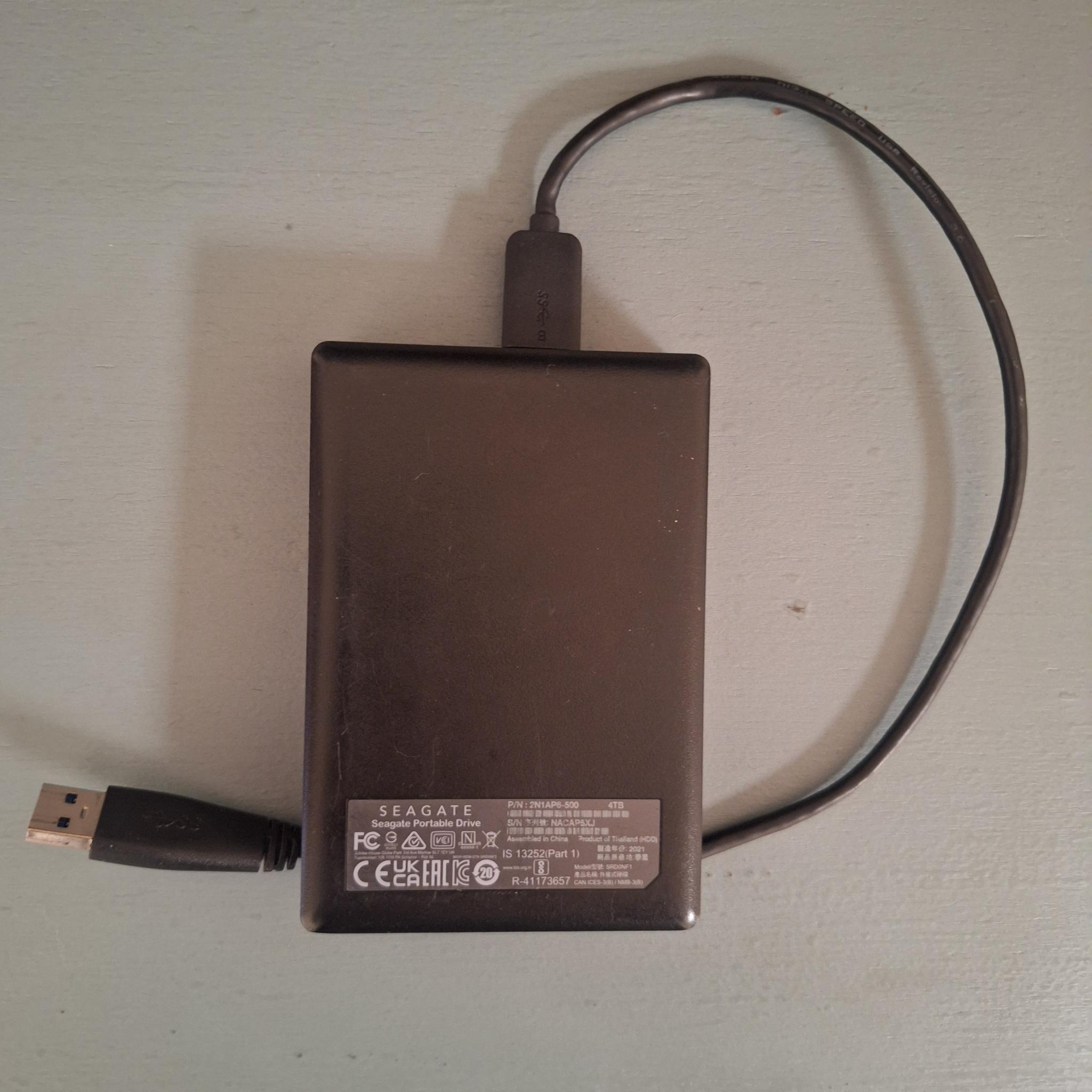 Seagate External 4TB HDD- Like New!