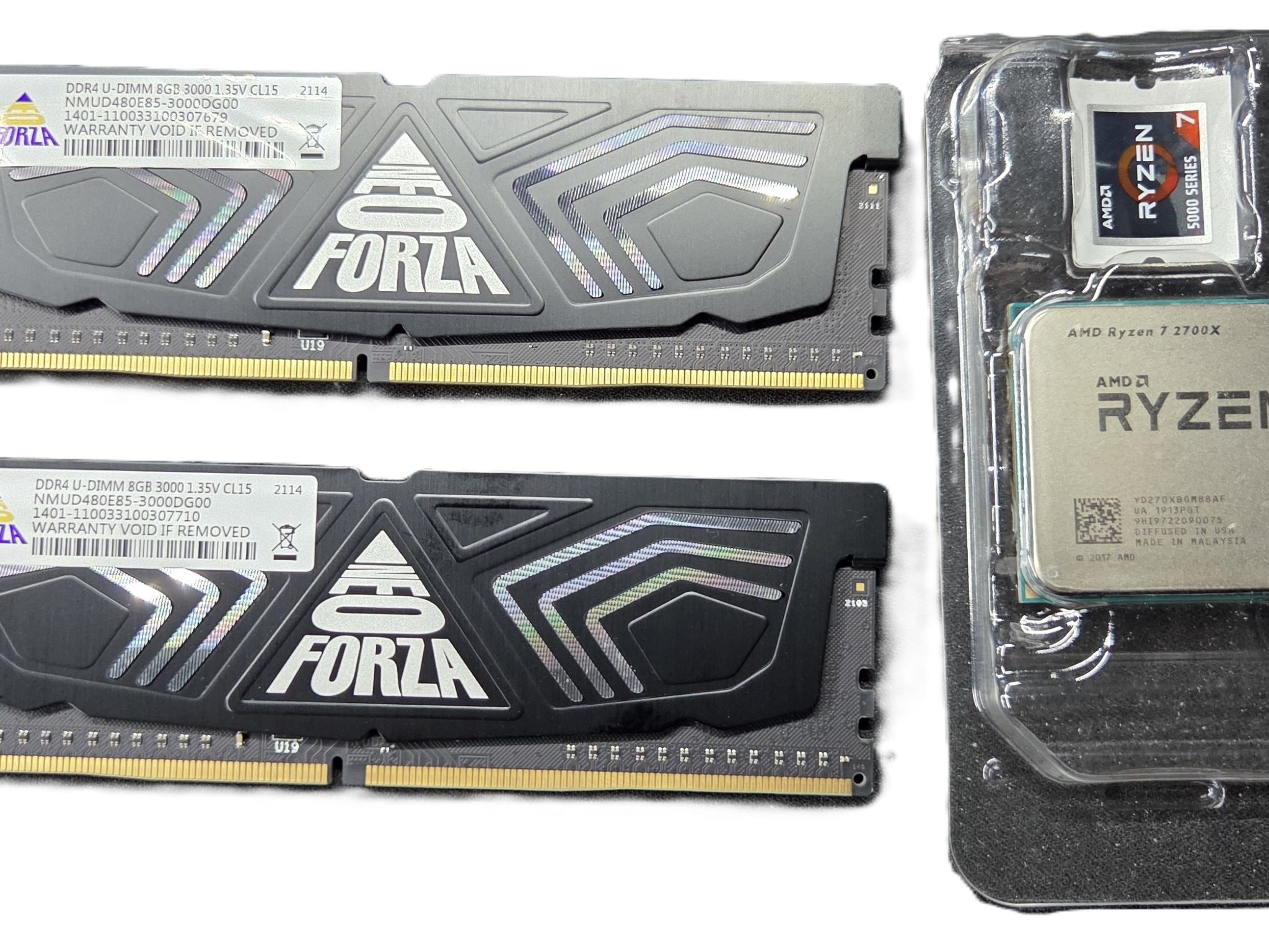 AMD Ryzen 7 2700X with Forza DDR4 2X8GB (16GB) RAM