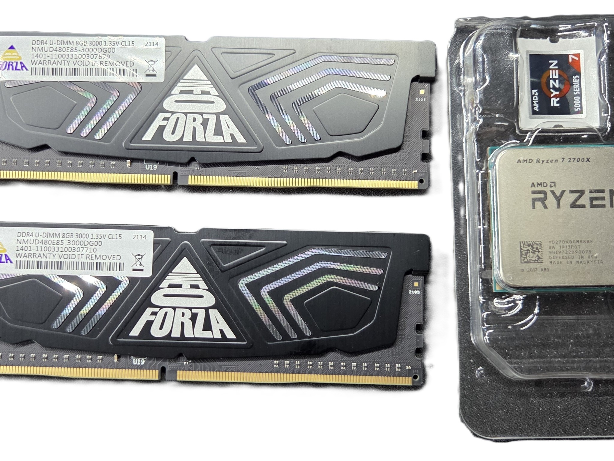 AMD Ryzen 7 2700X with Forza DDR4 2X8GB (16GB) RAM