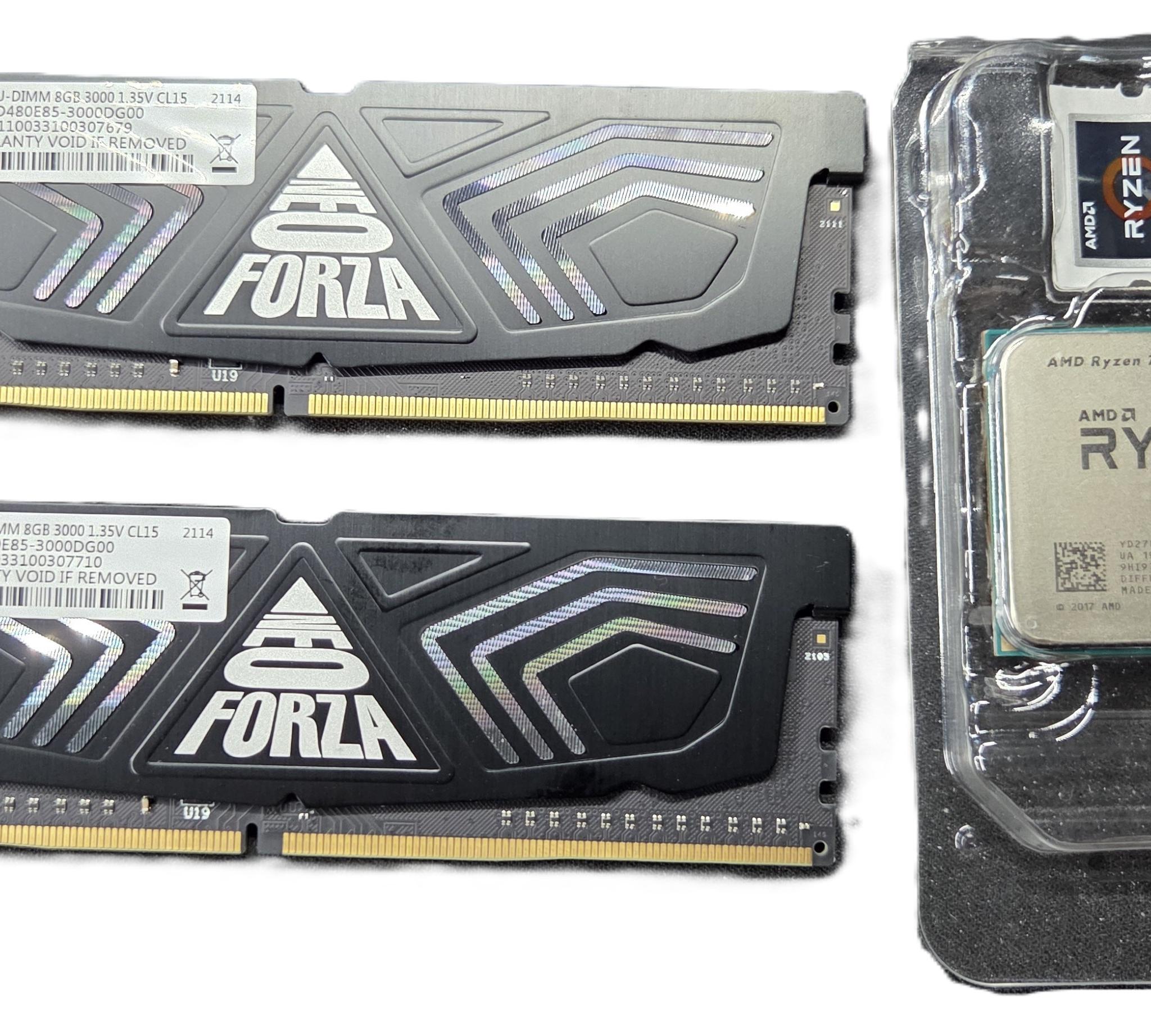 AMD Ryzen 7 2700X with Forza DDR4 2X8GB (16GB) RAM