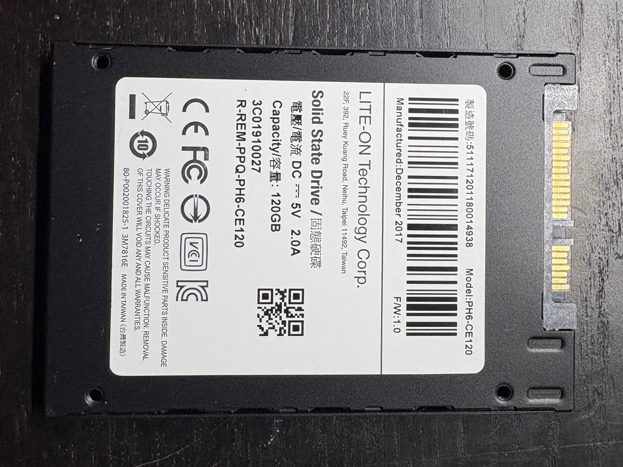 LiteOn 128GB SSD