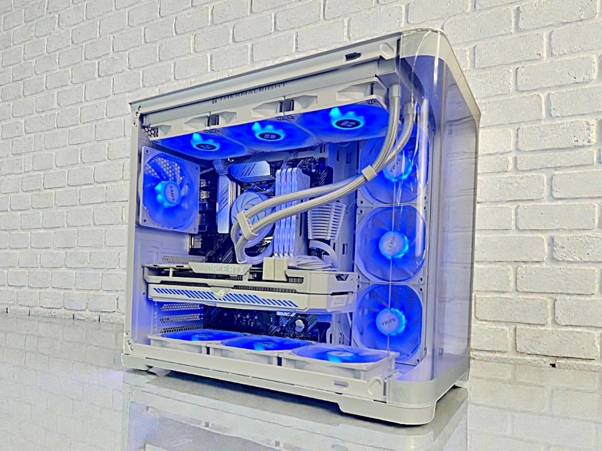 Liquid Cooled Ryzen 7 5800X ROG Strix RTX 3070 32GB RAM 1 TB WIFI5 Win 11