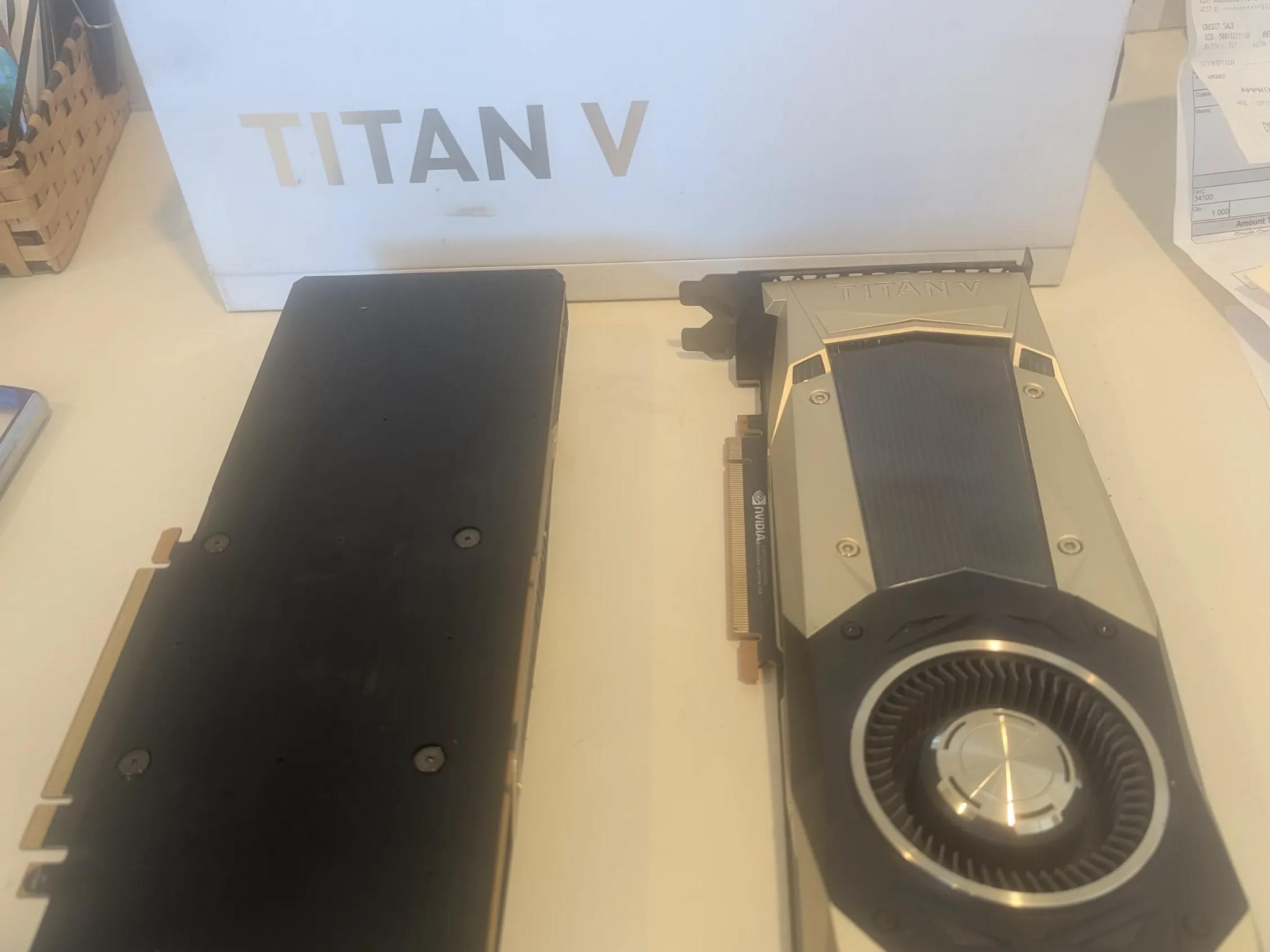 NVIDIA Titan V Used very little did not continue to mine my son moved away and I Don't know how.