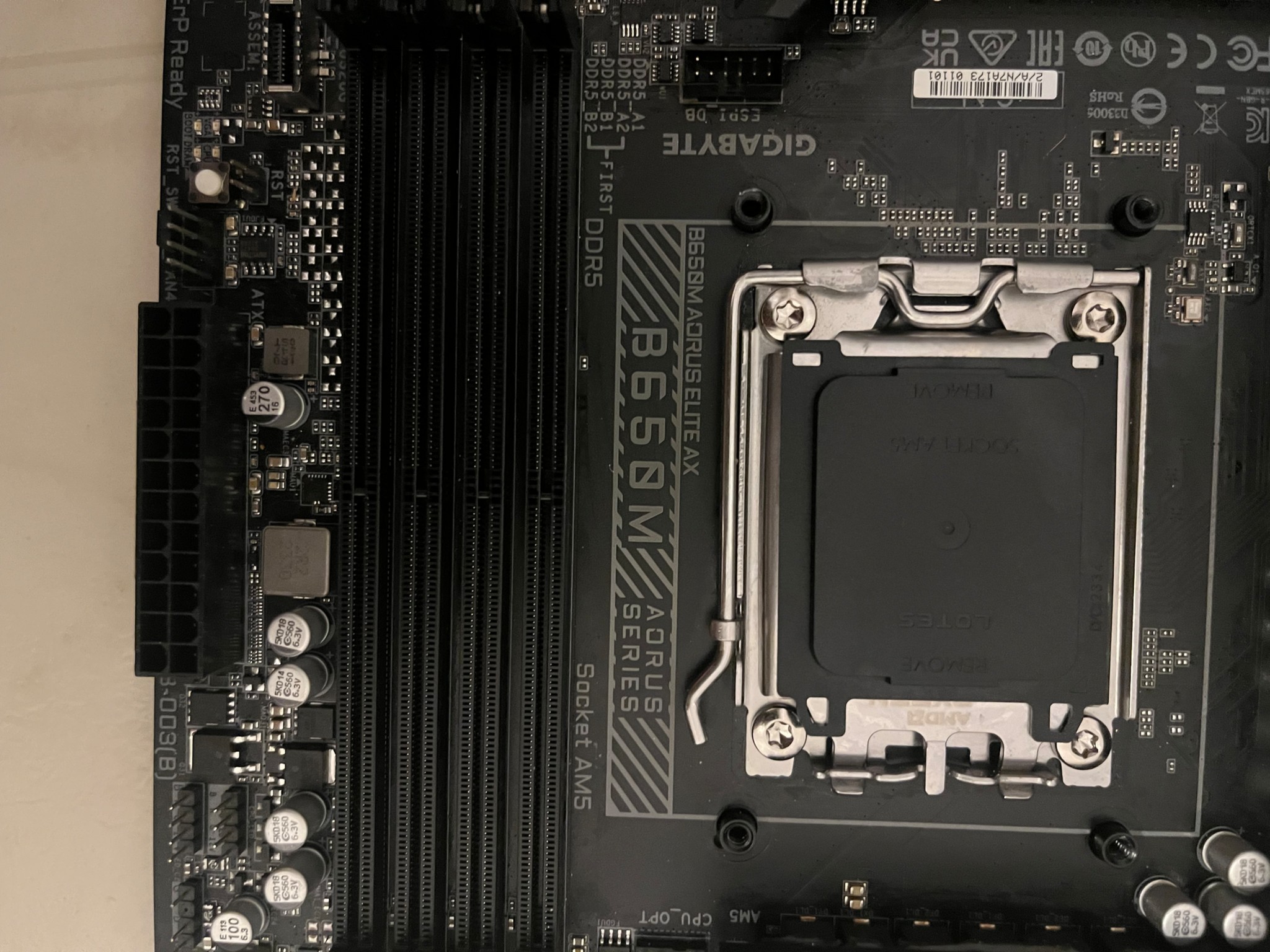 GIGABYTE B650M AORUS Elite AX (AM5/ LGA 1718/Micro-ATX/ DDR5/ 2* M.2/ PCIe 5.0)