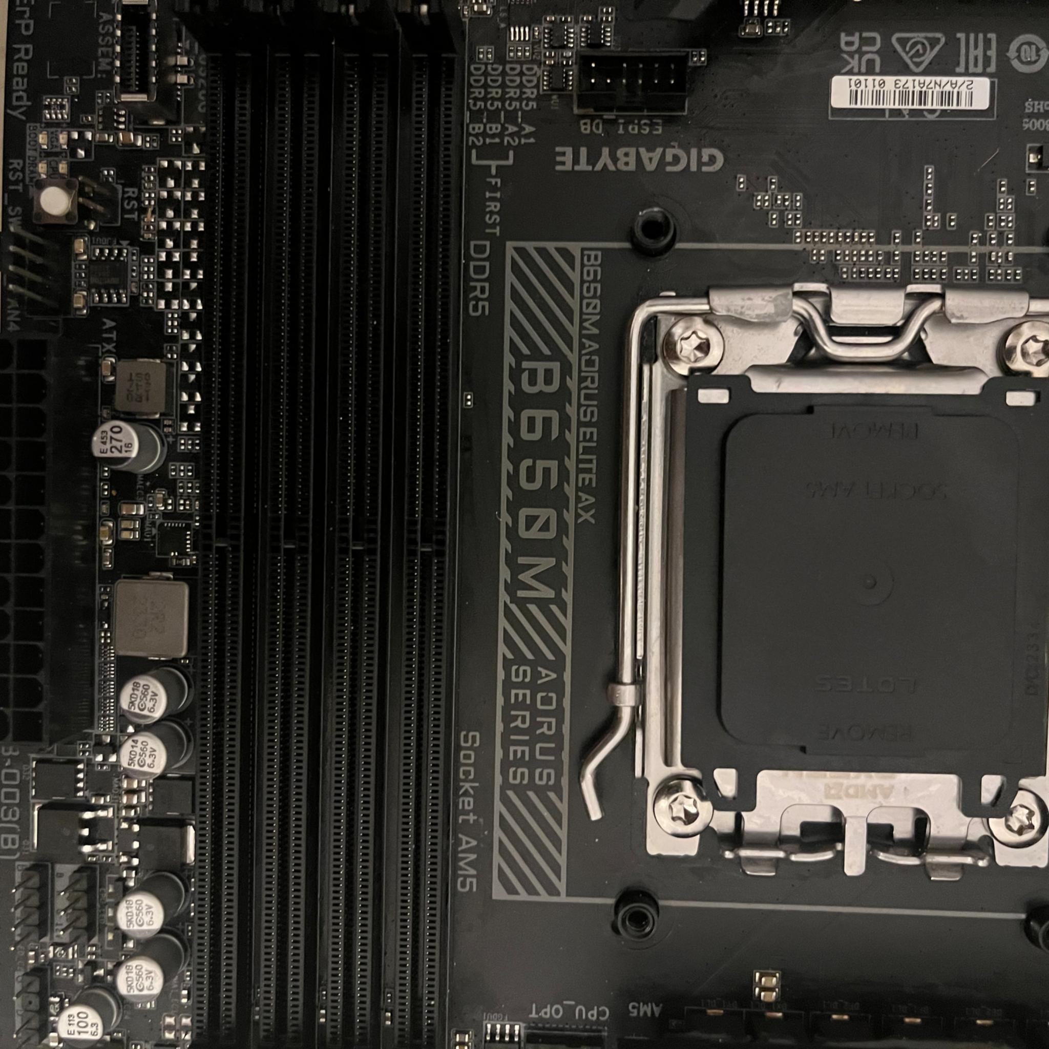 GIGABYTE B650M AORUS Elite AX (AM5/ LGA 1718/Micro-ATX/ DDR5/ 2* M.2/ PCIe 5.0)