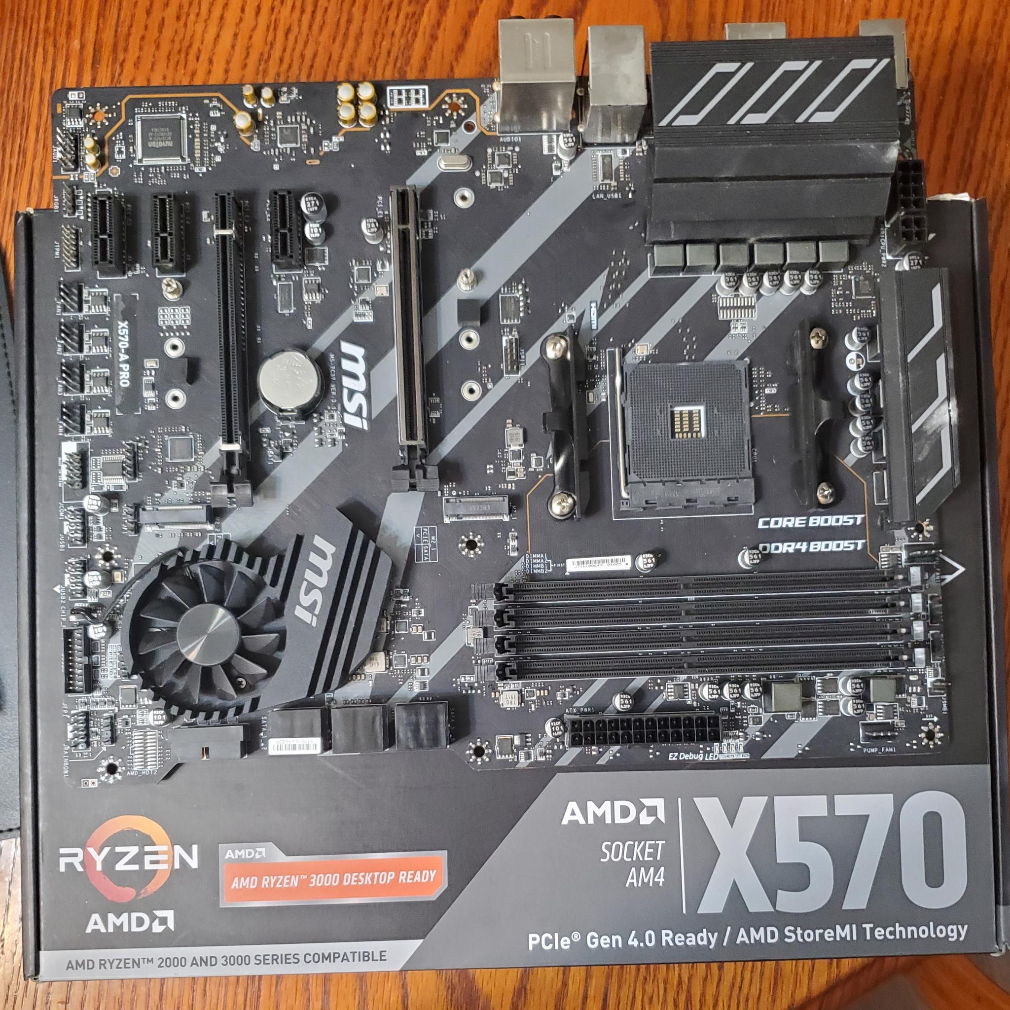 Pre-Owned MSI X570-A PRO AM4, AMD (X570APRO ) ATX Motherboard
