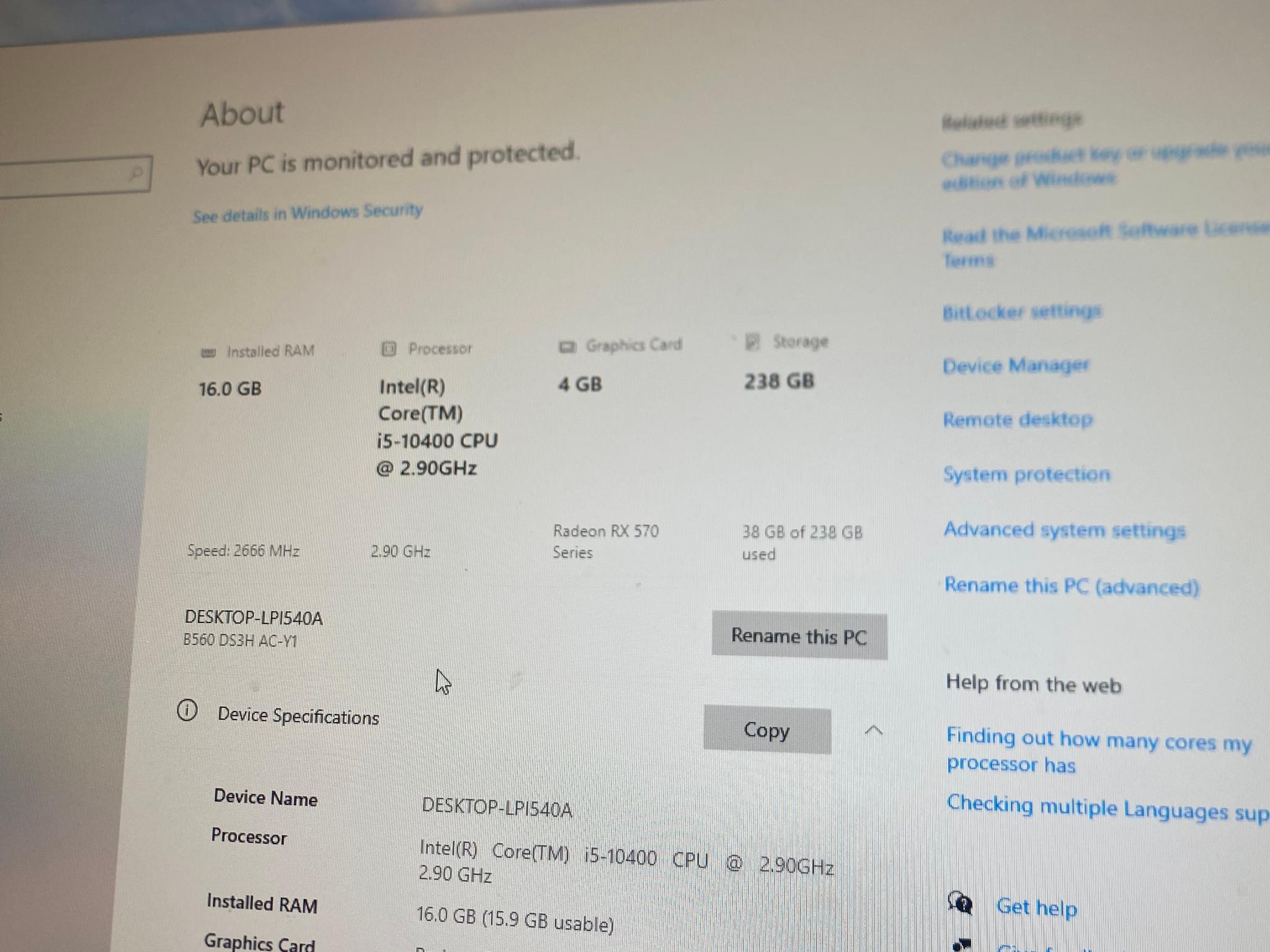 Radeon RX 570 Custom Gaming PC - Core i5-10400