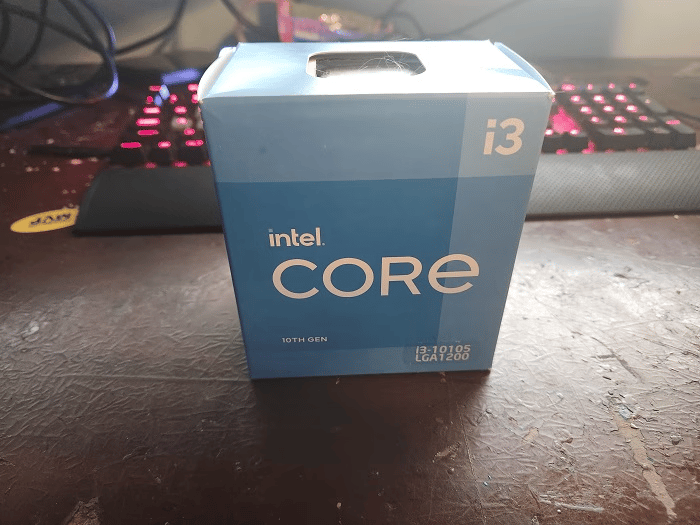 Intel Core I3 10105 with stock cooler