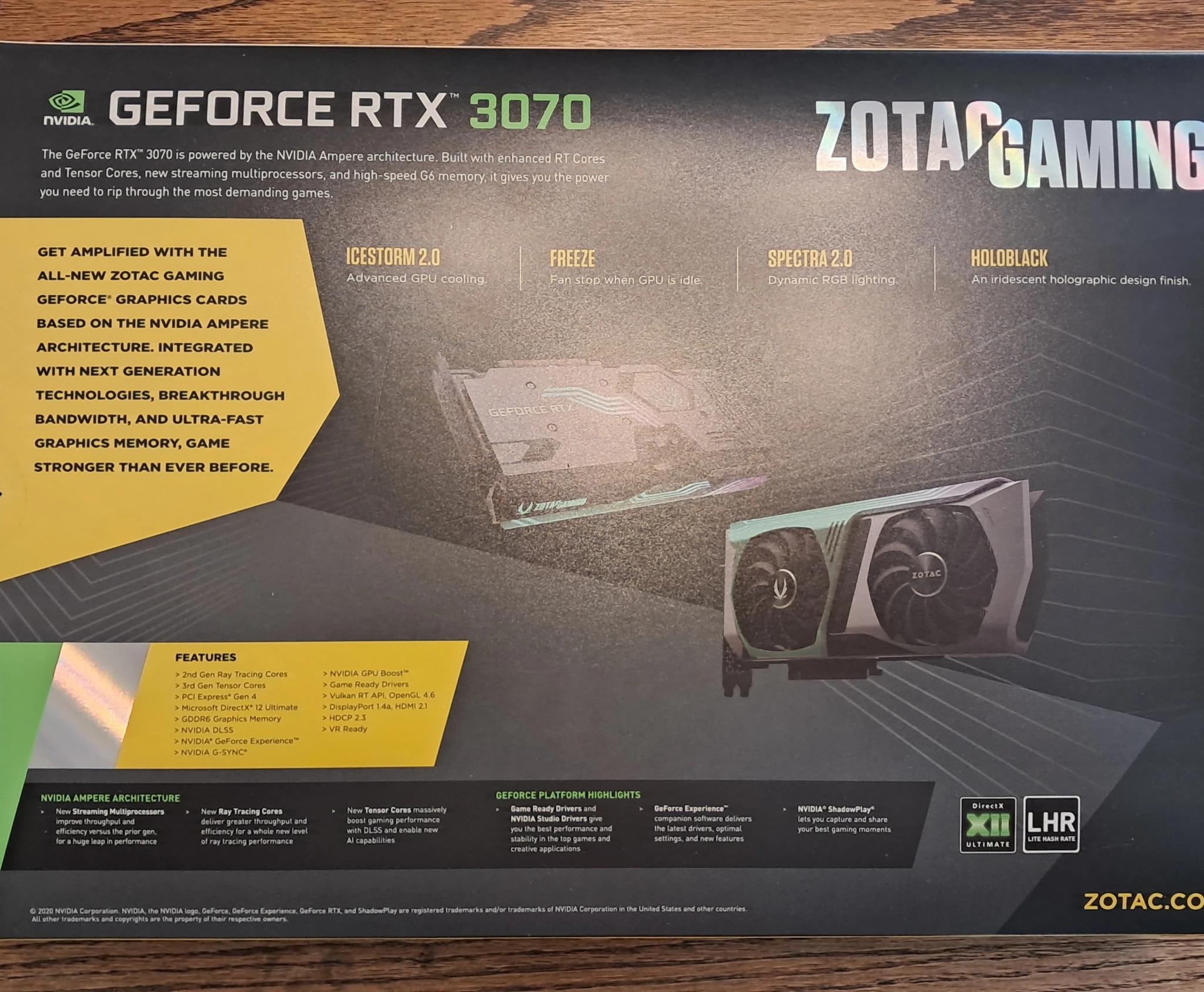 Zotac GeForce RTX 3070 AMP Holoblack