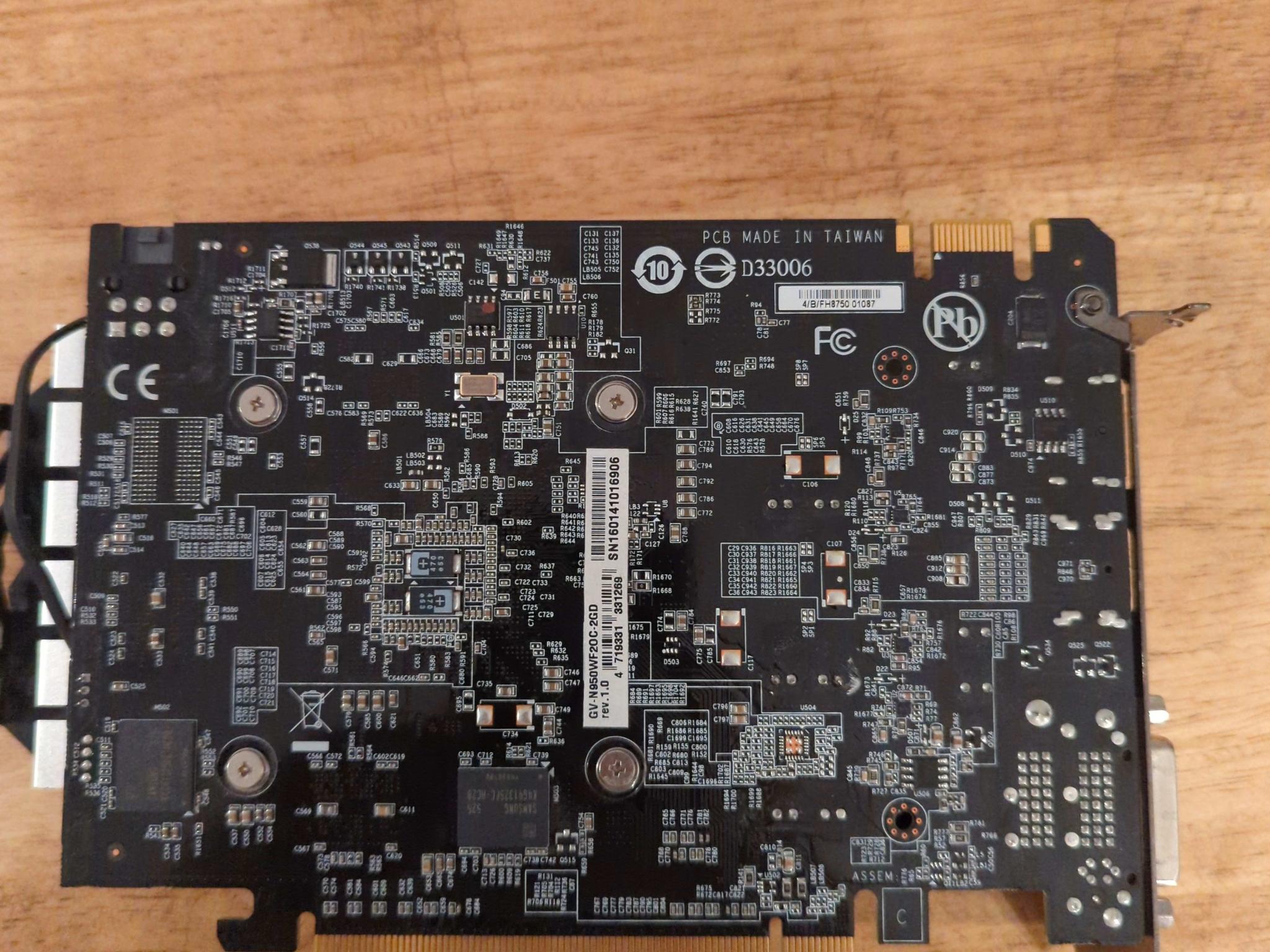 GIGABYTE NVIDIA GeForce GTX950 2GB GDDR5