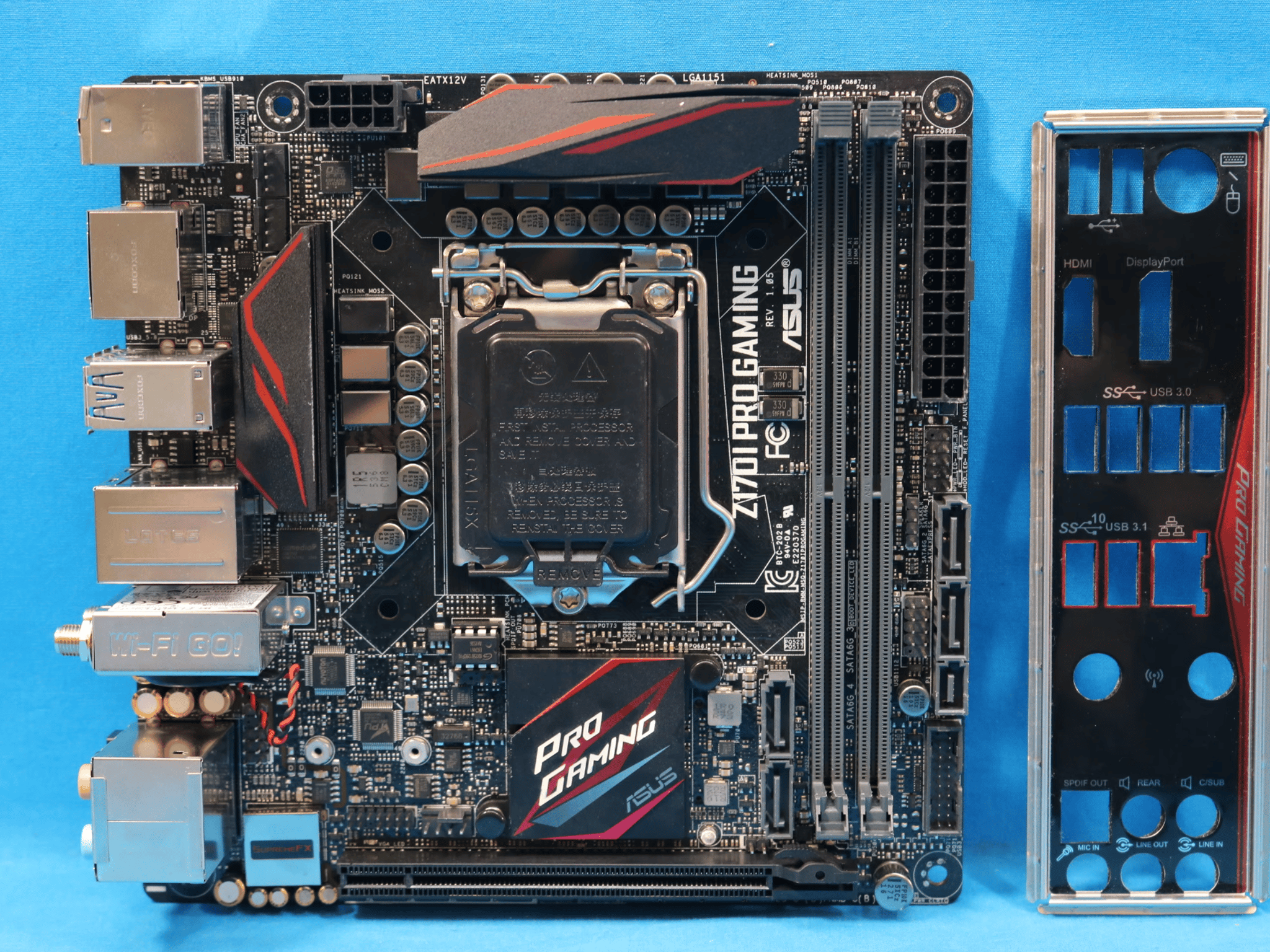 *Updated BIOS* Asus Z170I Pro Gaming Intel LGA1141/Socket H4 DDR4 mini-ITX Desktop Motherboard & I/O