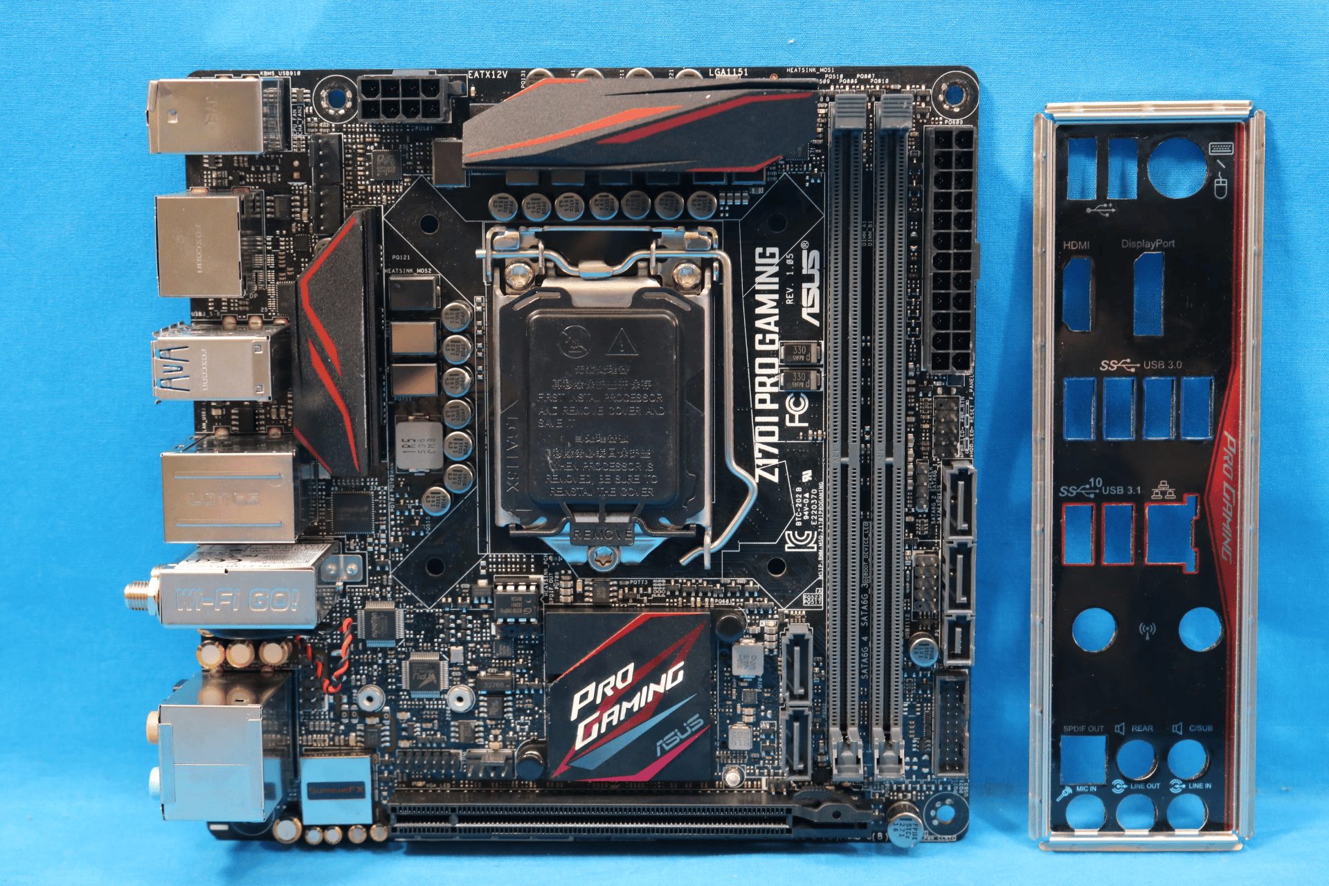 *Updated BIOS* Asus Z170I Pro Gaming Intel LGA1141/Socket H4 DDR4 mini-ITX Desktop Motherboard & I/O