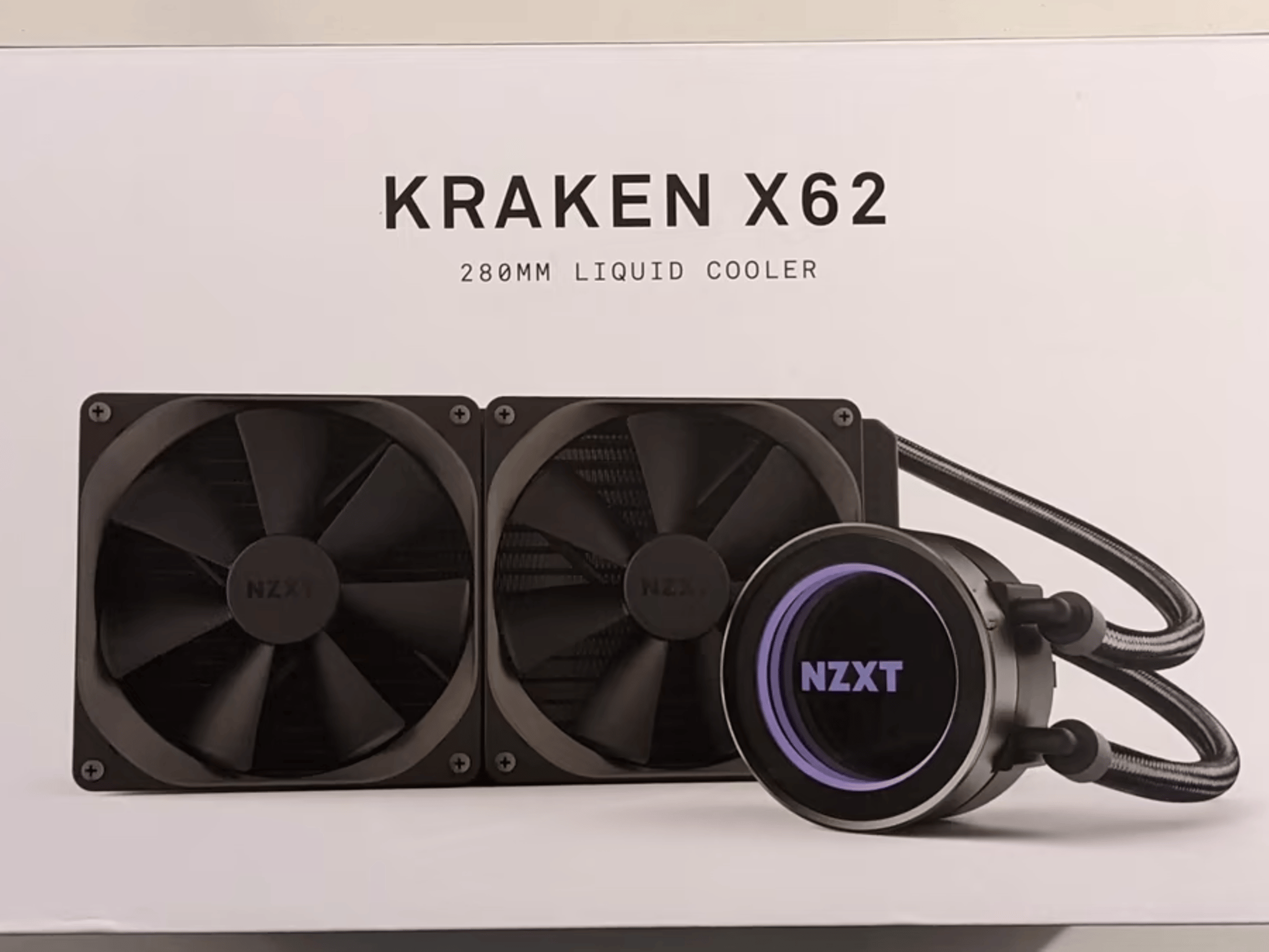 NZXT Kraken X62 280mm -RL-KRX62-02 -AIO RGB CPU Liquid Cooler -Infinity Mirror Design -Aer P140mm