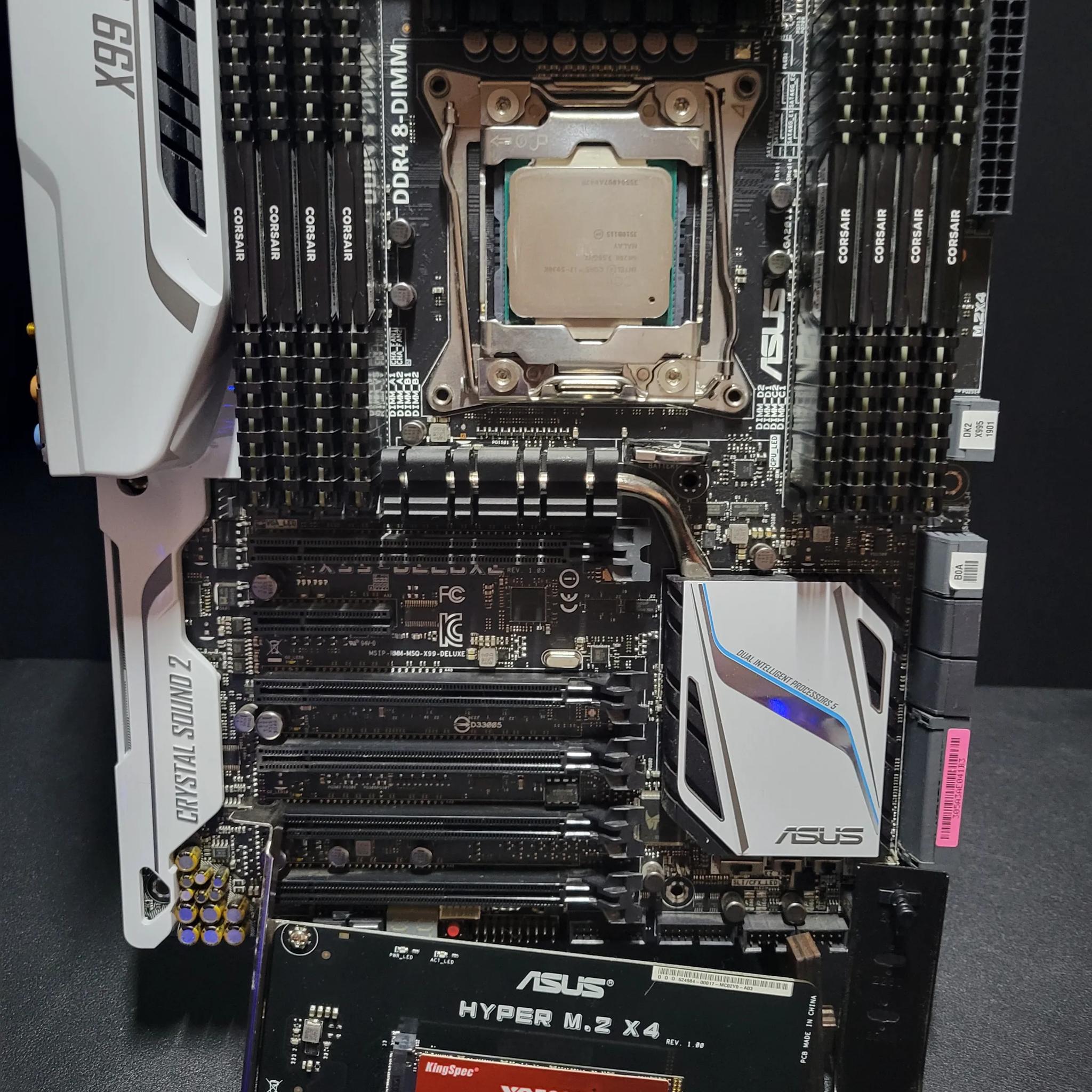 🚀 SUPER SALE: ASUS X99-DELUXE, i7-5930K, 64GB DDR4 RAM, 1TB M.2 - Power Up Your Rig! 💥