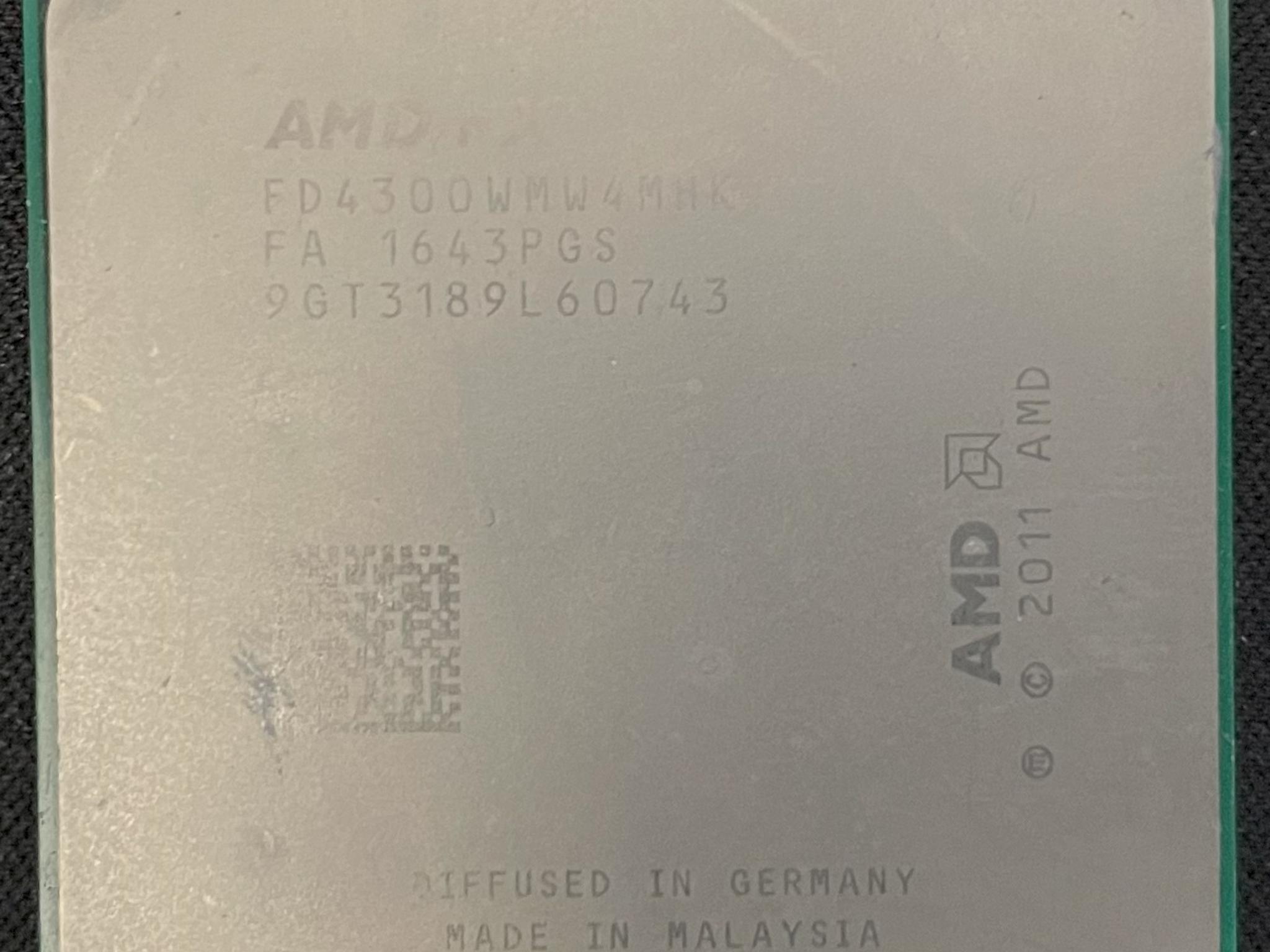 AMD FX-4300 desktop processor with 4 cores AM3 socket
