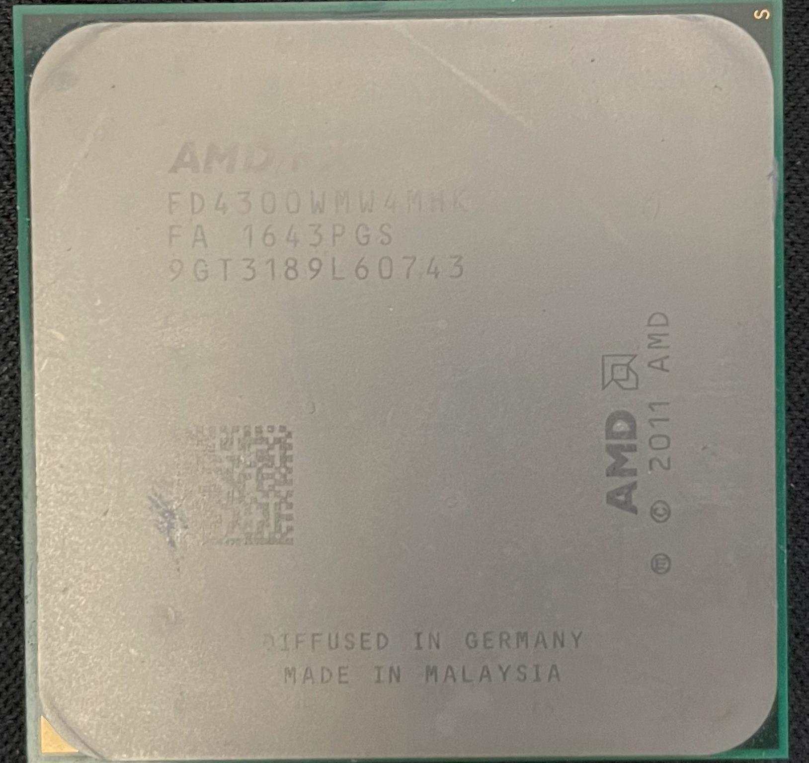 AMD FX-4300 desktop processor with 4 cores AM3 socket