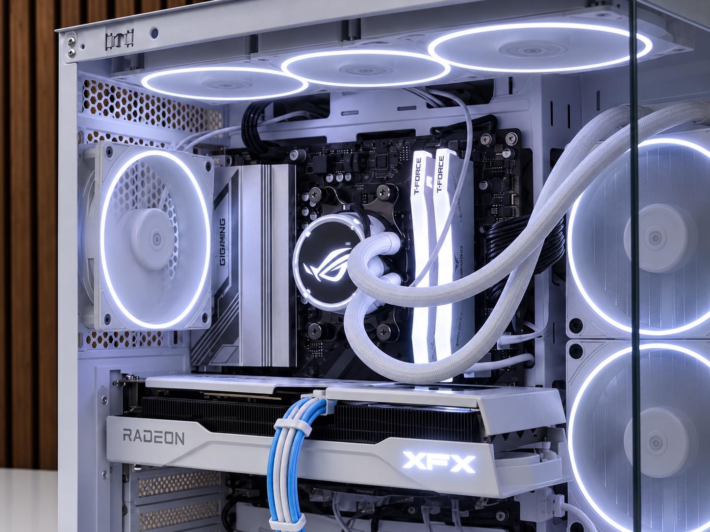 💻 All White 1440P Gaming PC 💻| Ryzen 5 9600X | 9060XT 16GB | 32GB DDR5 | NVME | WiFI Windows 11