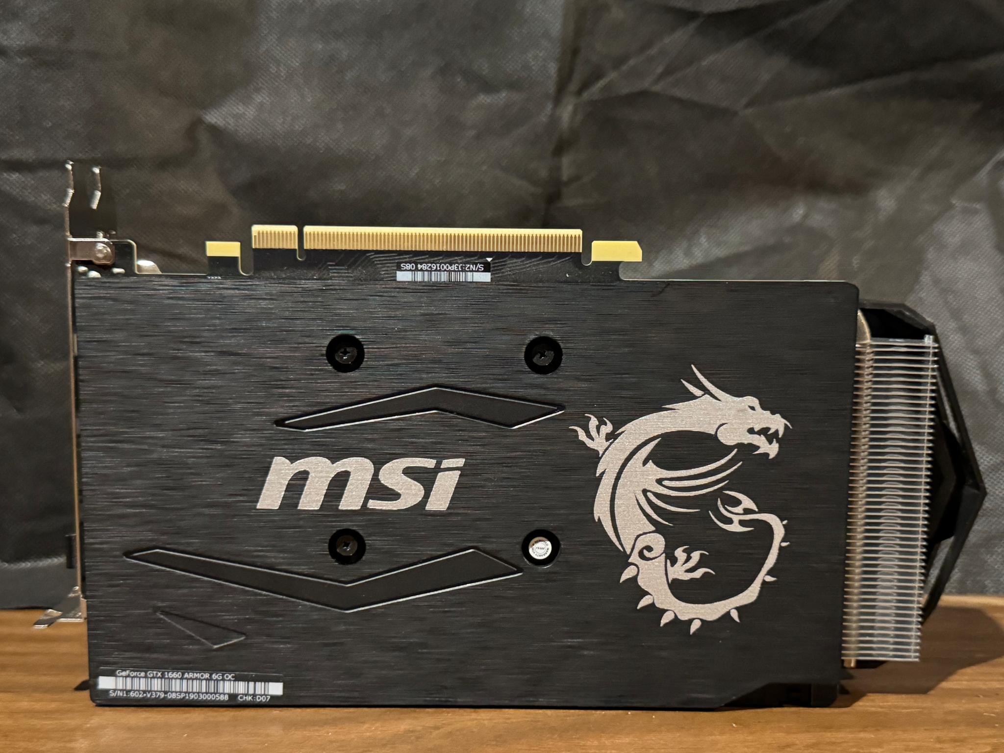 MSI NVIDIA GeForce GTX 1660 ARMOUR 6G OC Graphics Card GDDR5 6GB