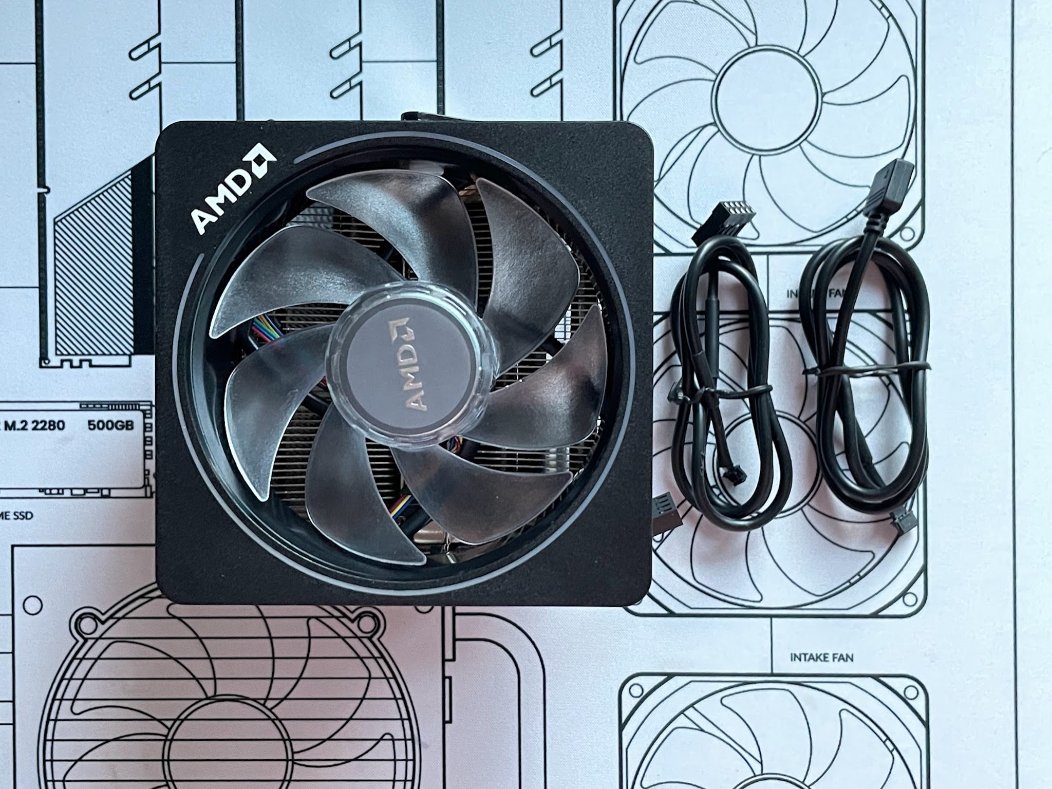 AMD Wraith Prism Socket AM4 4-pin LED RGB CPU Cooler
