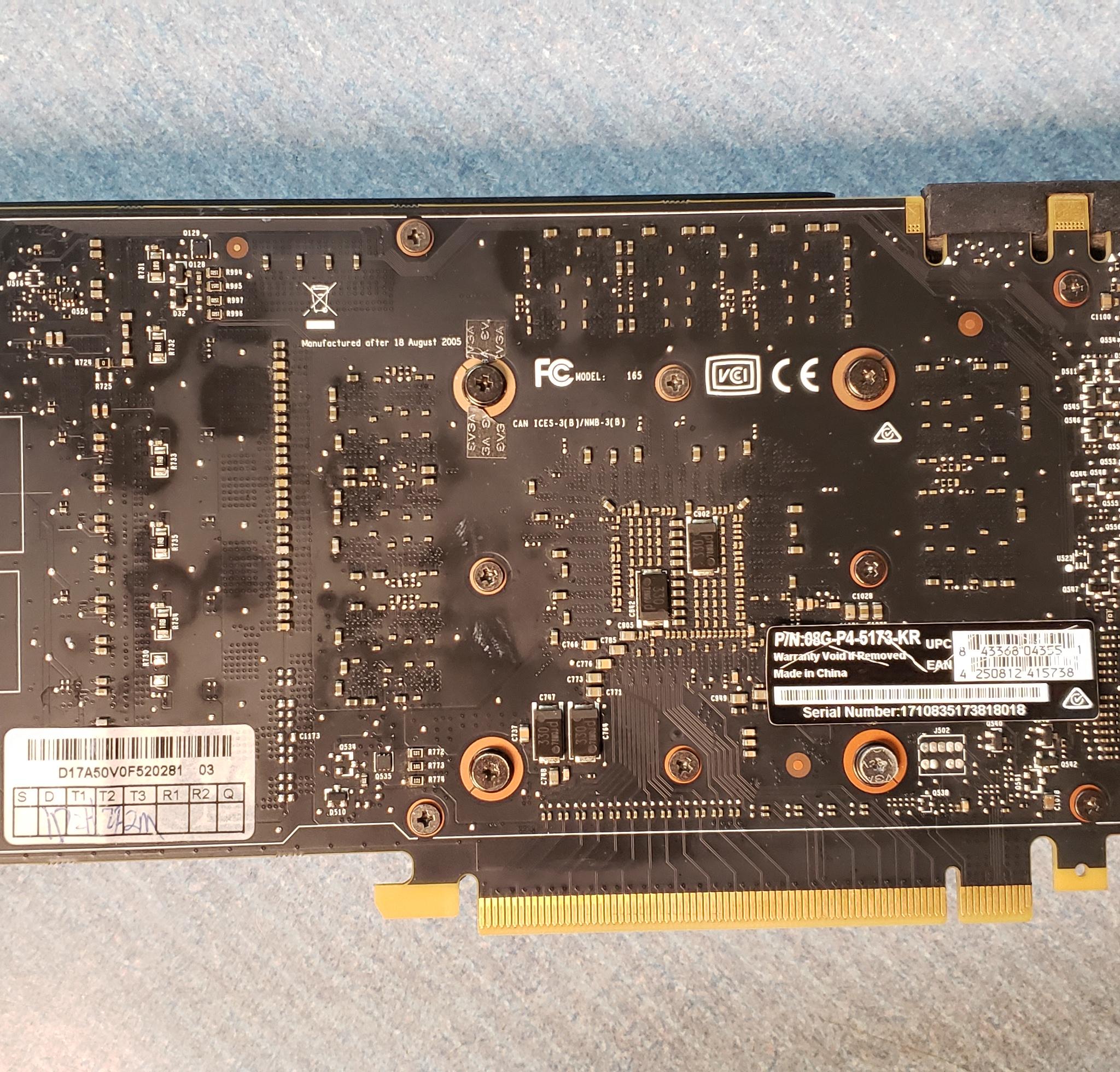 EVGA GTX 1070 SC graphics card.