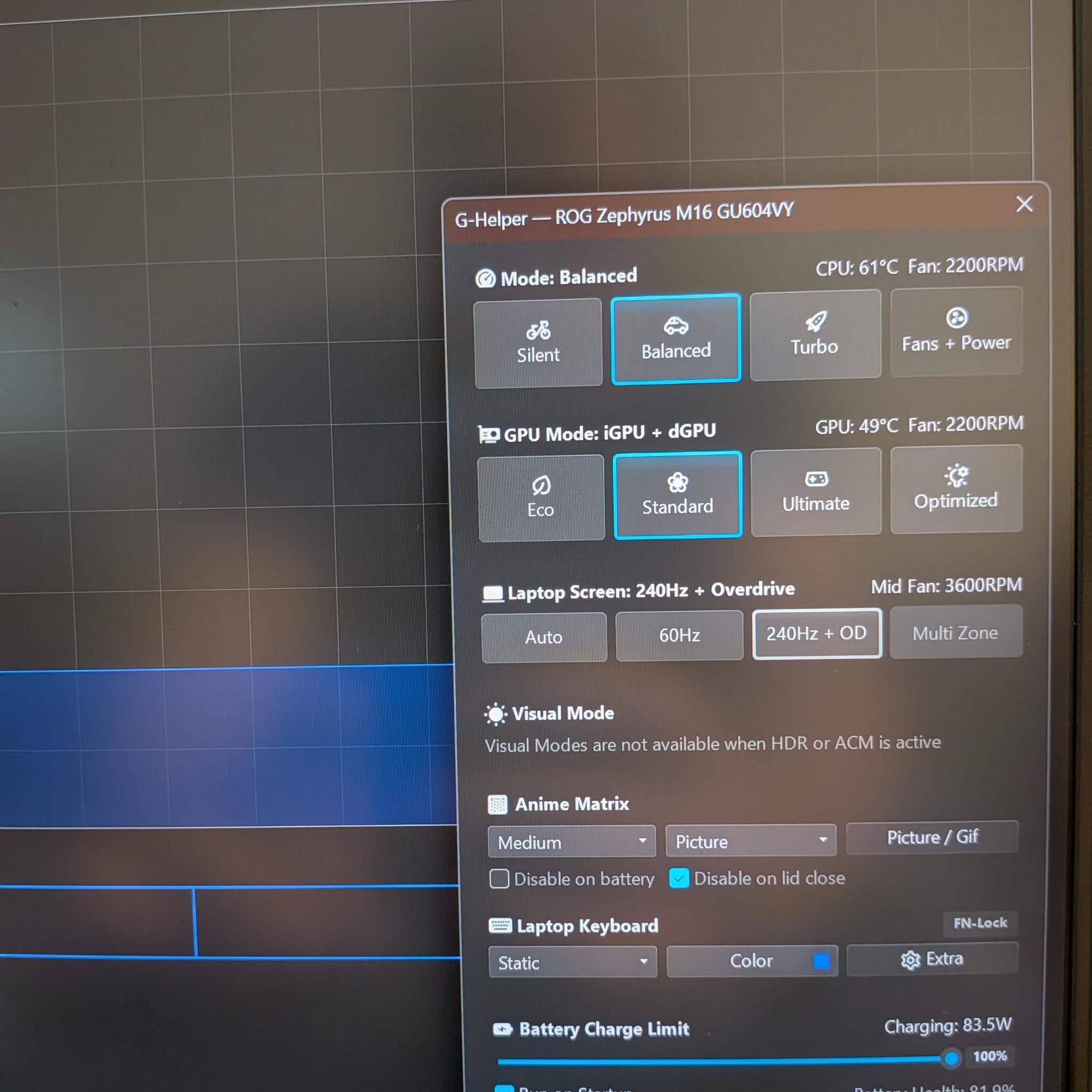 Asus Zephyrus M16 Anime Matrix, 4090, 64G RAM, 2T SSD