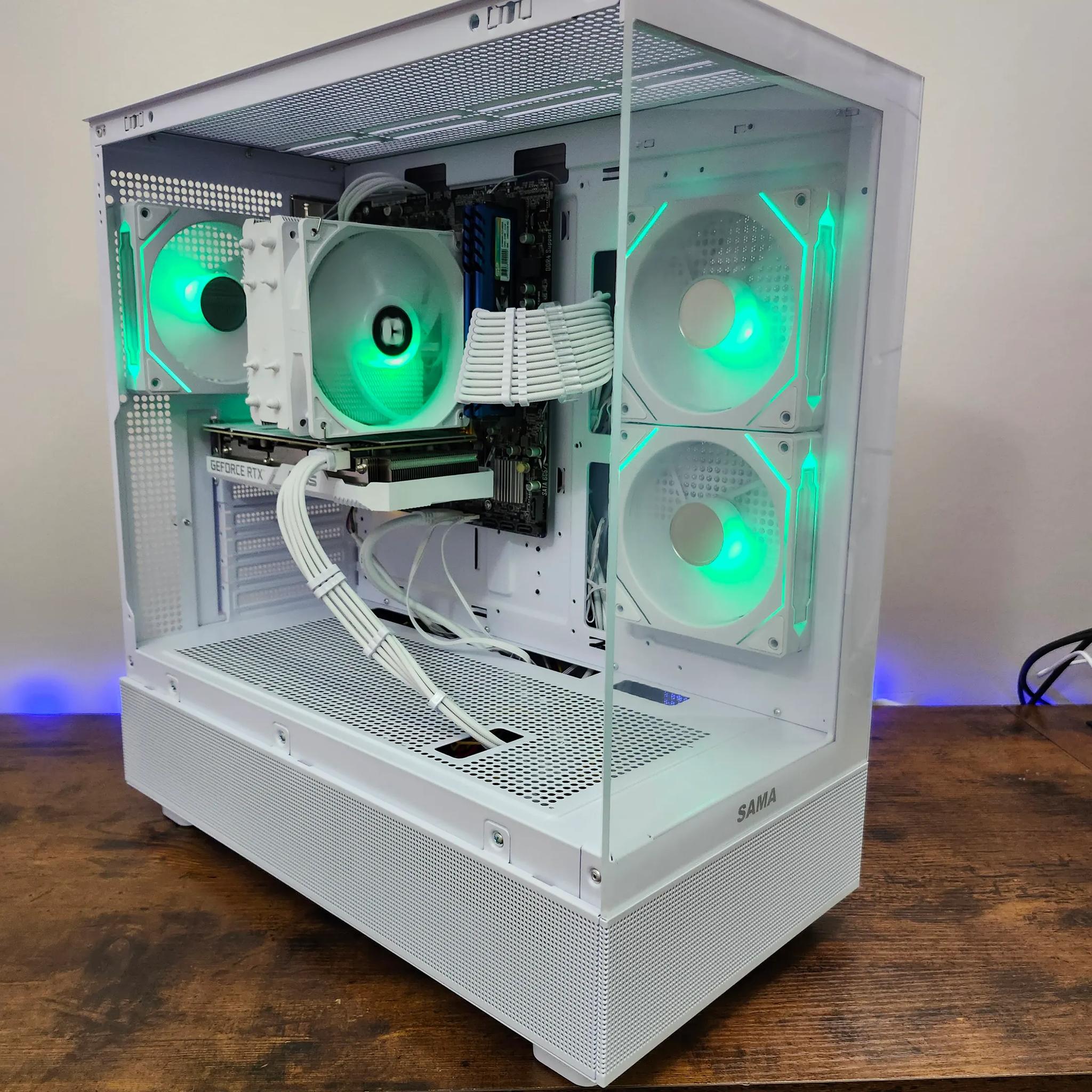 🤍All white Gaming/Streaming 1440p Beast PC RTX 3060 12GB  Ryzen 5 5600 | 16GB RAM | 1TB NVME | WiFi