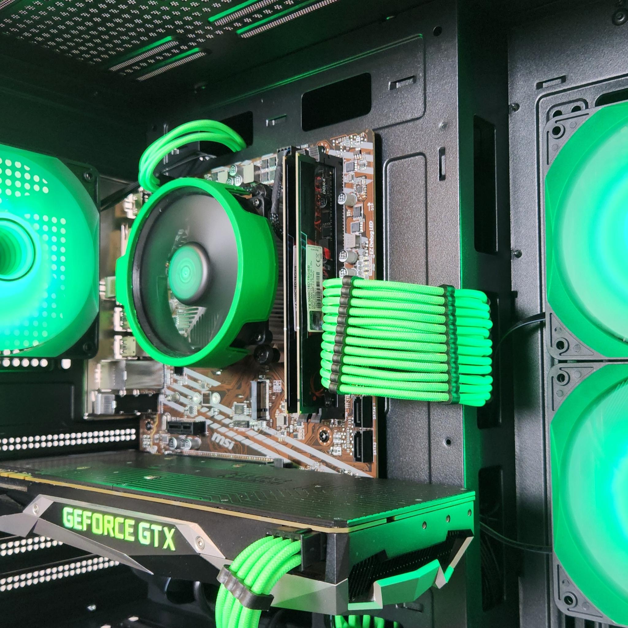 💚Green Beast Gaming PC | GTX 1070 8GB | Ryzen 5 3600 | 16GB RAM
