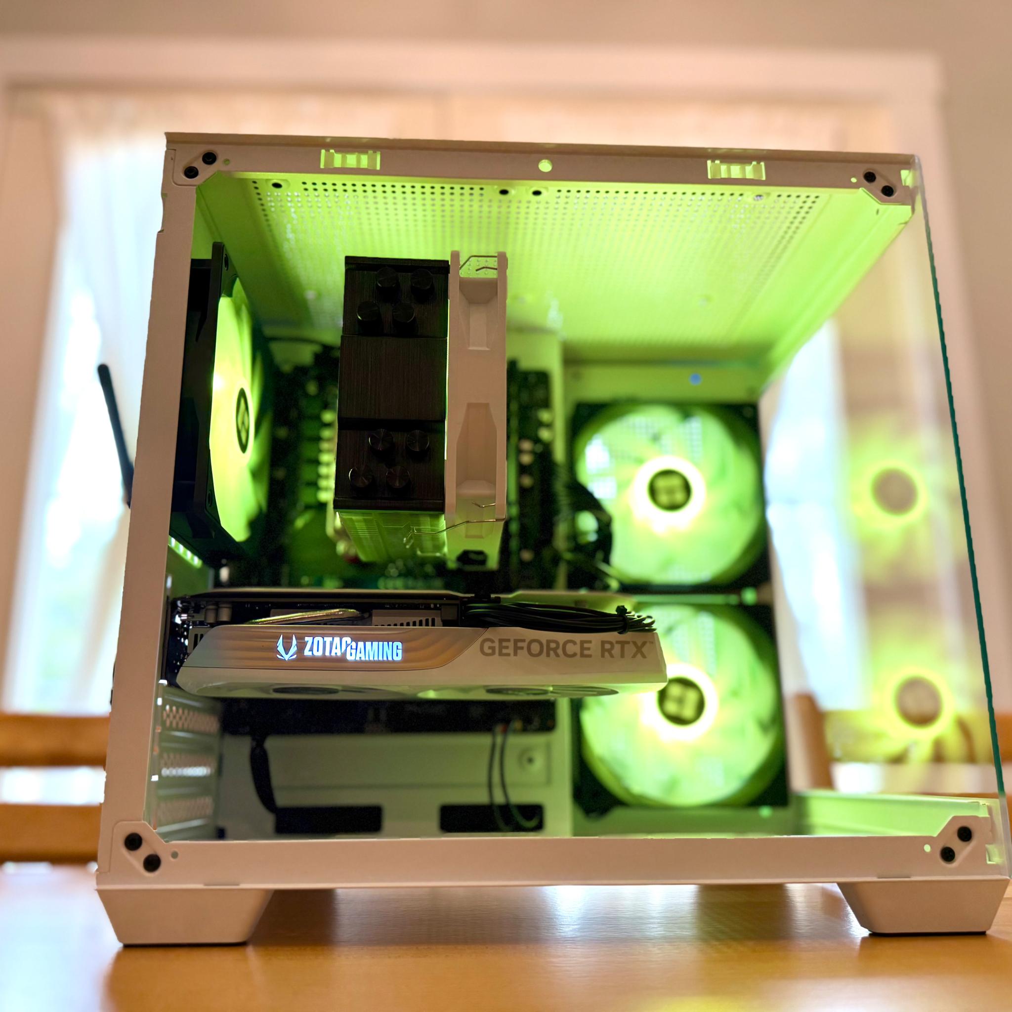 ⚪️▫️| RTX 4060, Ryzen 2600, 16gb Ram, 1tb SSD WiFi Equipped, White ARGB Gaming PC