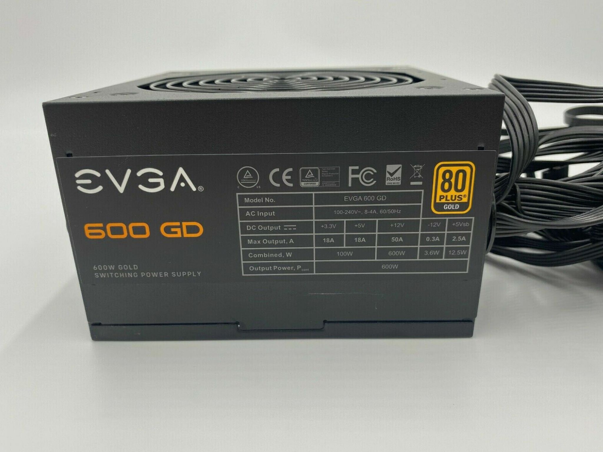 EVGA 600 GD 600W Gold Switching Power Supply 100-GD-0600-B1
