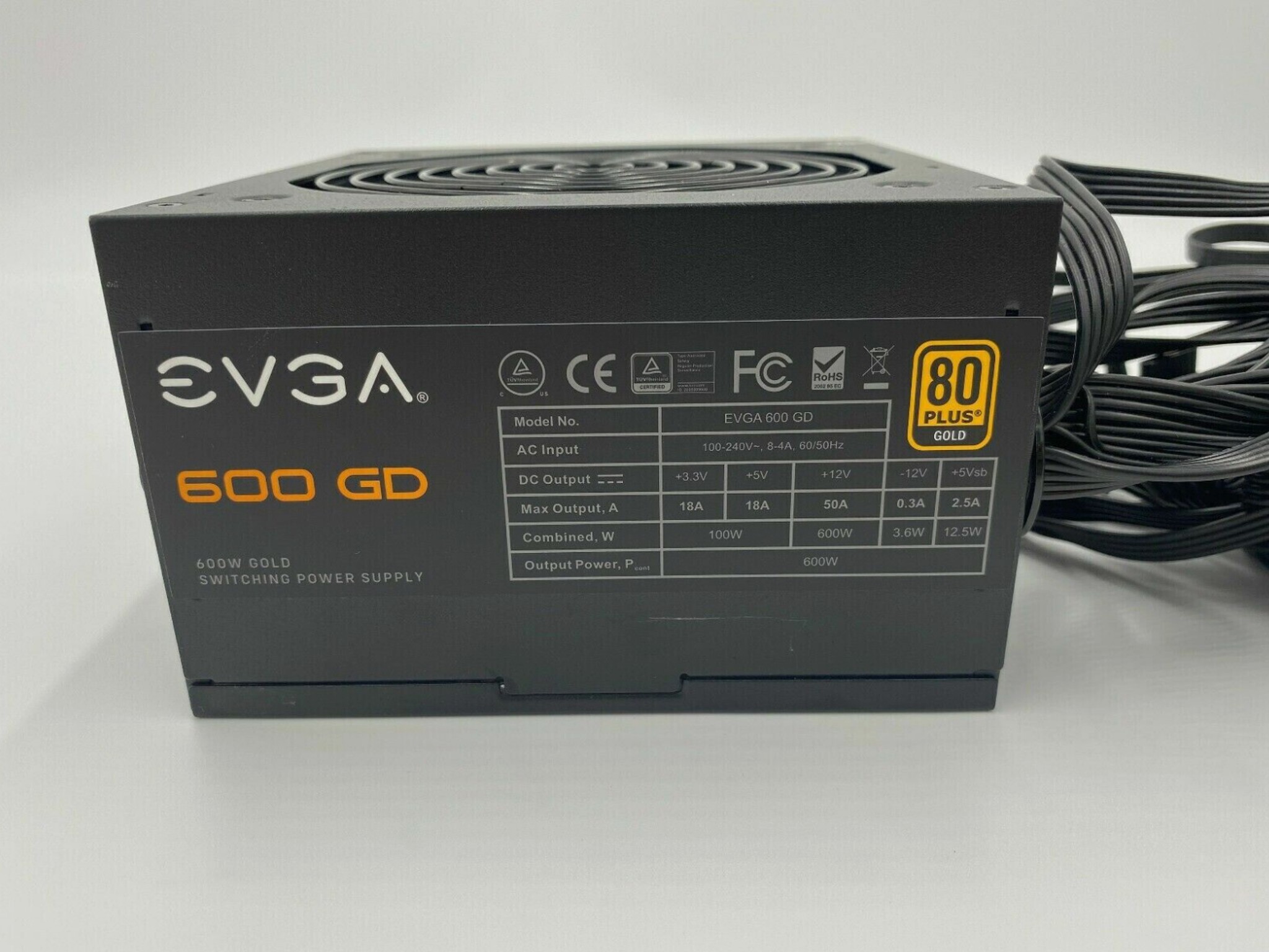 EVGA 600 GD 600W Gold Switching Power Supply 100-GD-0600-B1