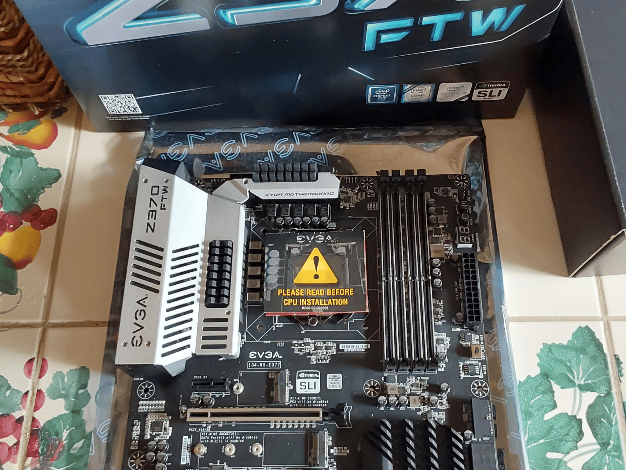 EVGA FTW Z370 LGA1151 (Intel 8th & 9th Gen) ATX Motherboard (Model 134-KS-E377-KR)