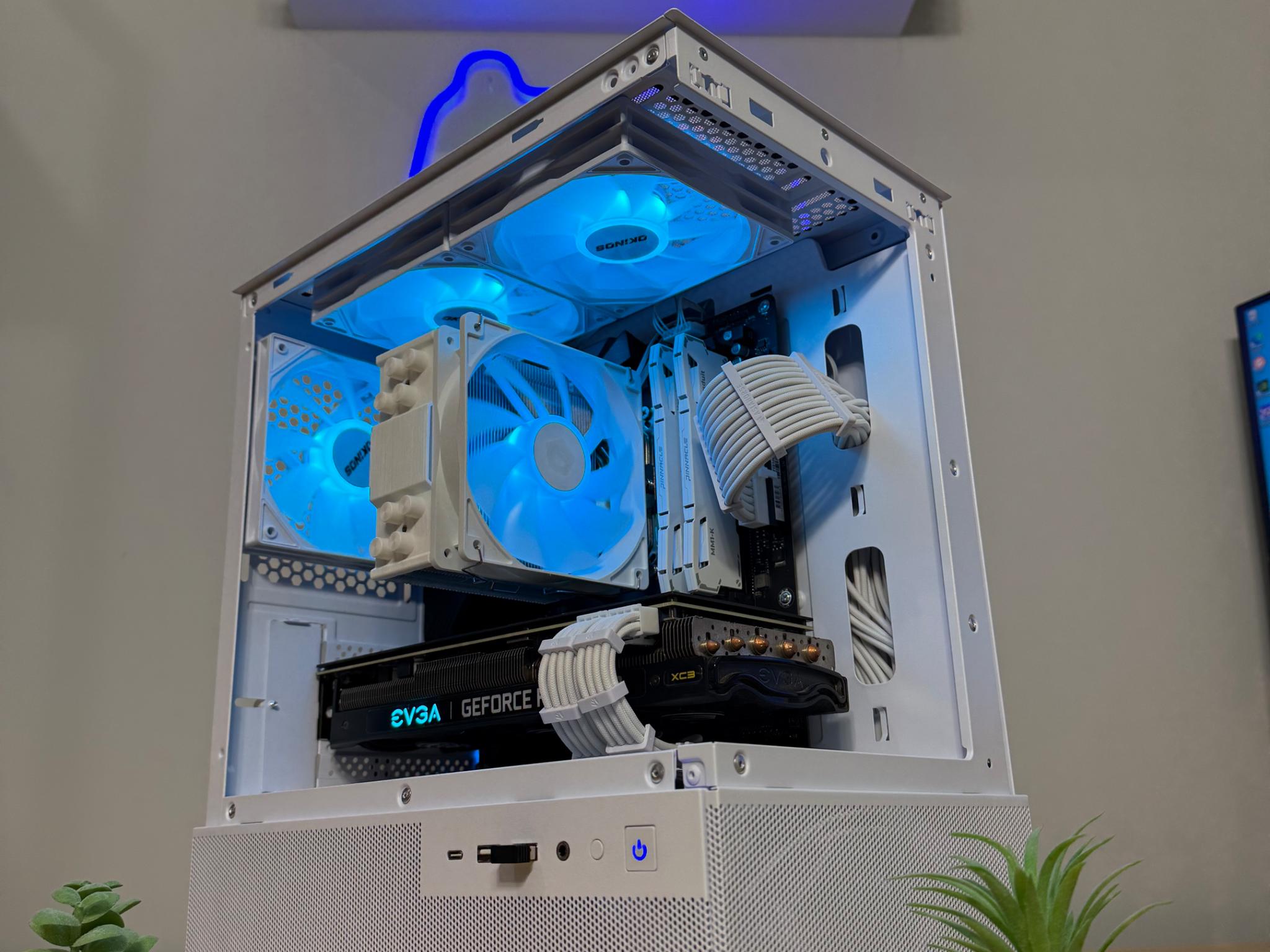 Custom White 1440p Gaming PC-Ryzen 5 5500-RTX 3070-1TB SSD-16GB Ram