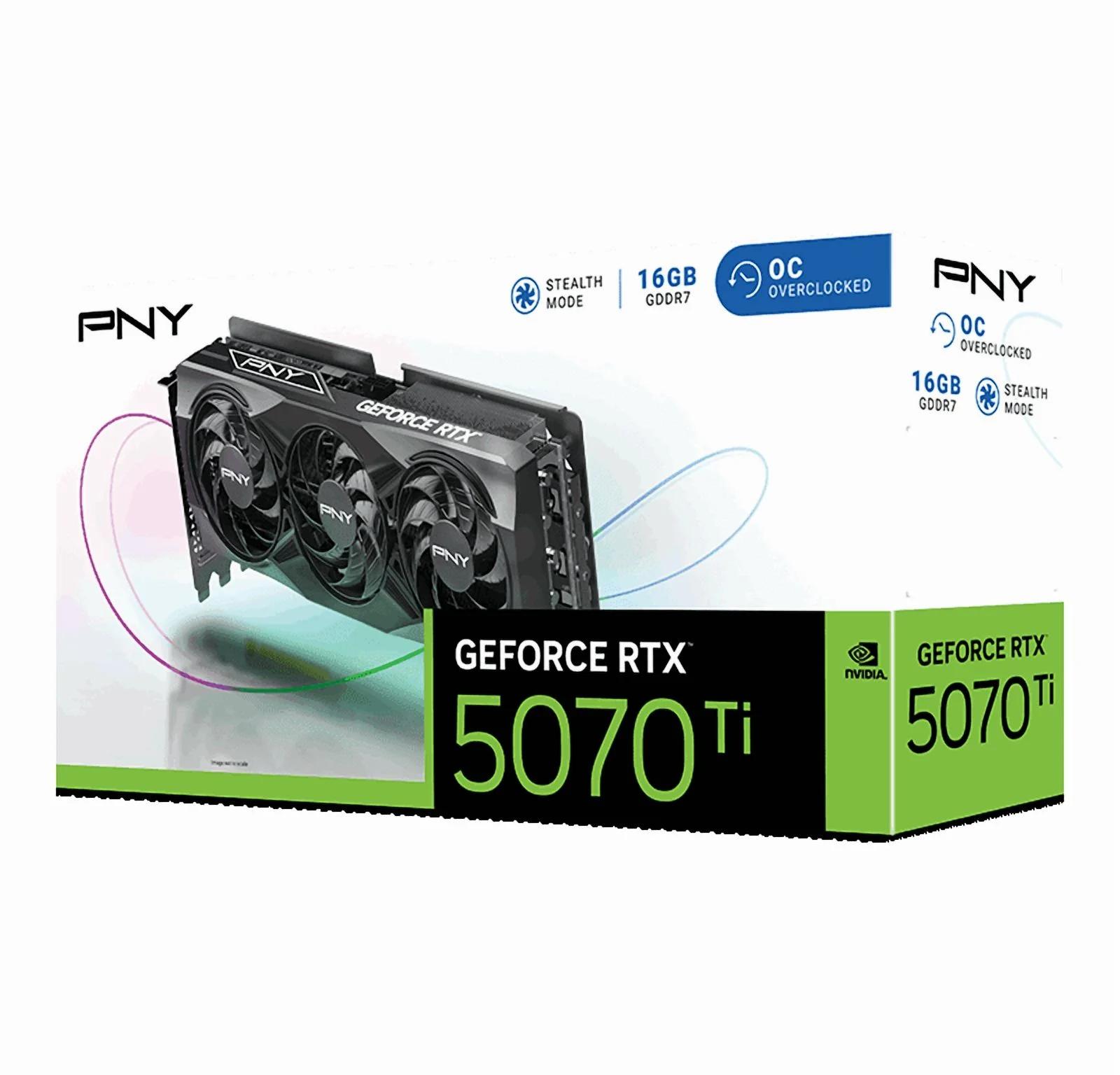 NEW PNY GeForce RTX 5070 Ti Triple Fan Plus OC