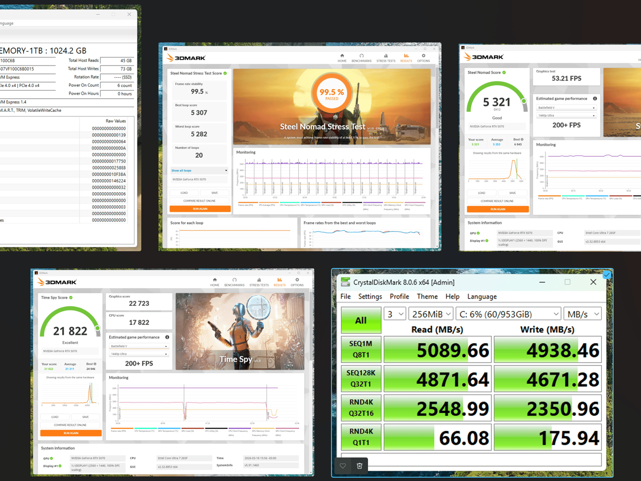 Onyxia!🐉 265F|5070|DDR5-32GB|1TB|Temp Display