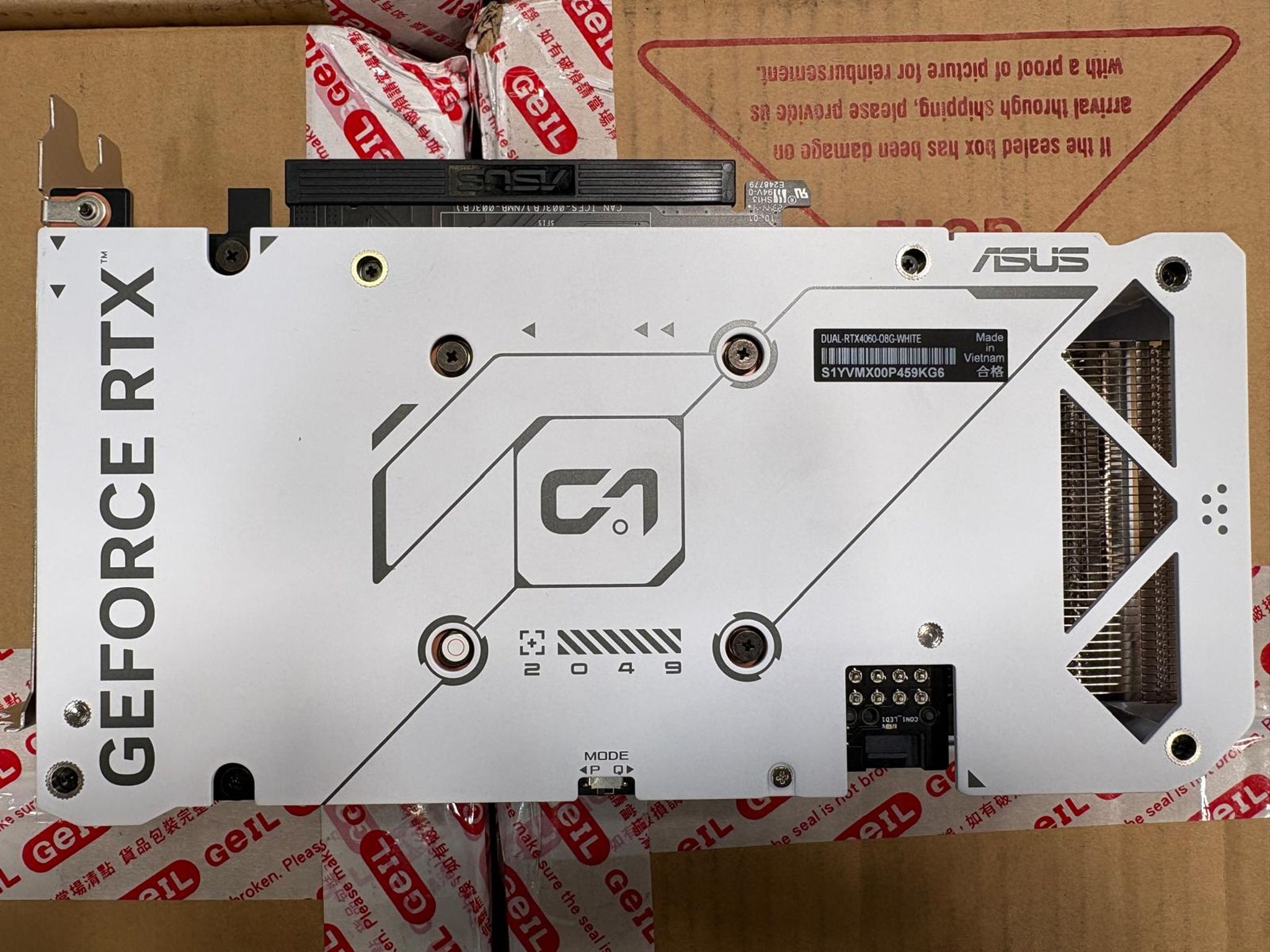 USED IN GOOD CONDITION WITH TEST REPORT - ASUS Dual OC White GeForce RTX 4060 8GB - Graphics Card