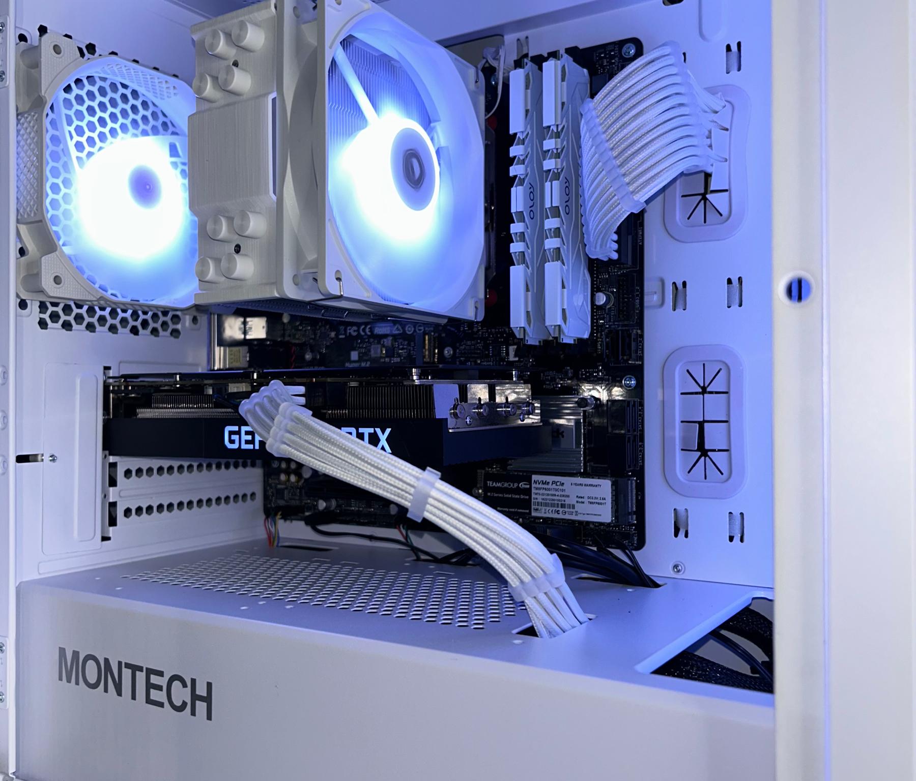 White Custom Gaming / Streaming PC | RTX 3060Ti + Ryzen 5 5600X + 1TB NVME