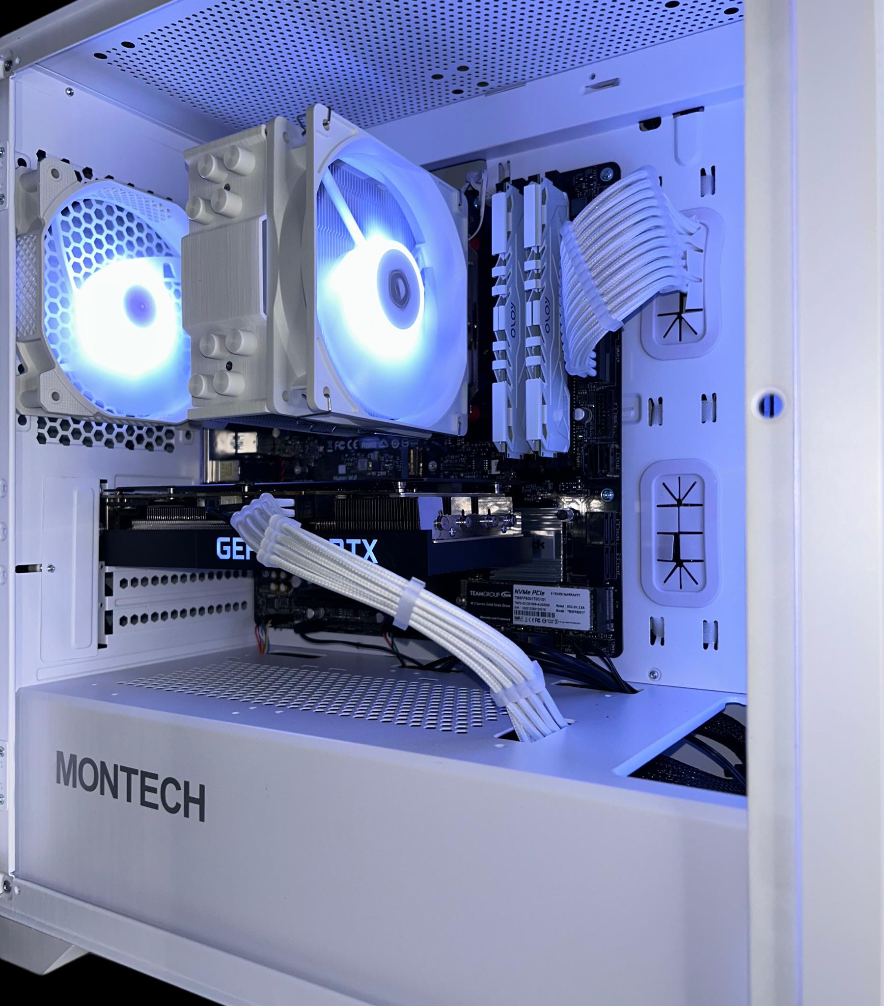 White Custom Gaming / Streaming PC | RTX 3060Ti + Ryzen 5 5600X + 1TB NVME