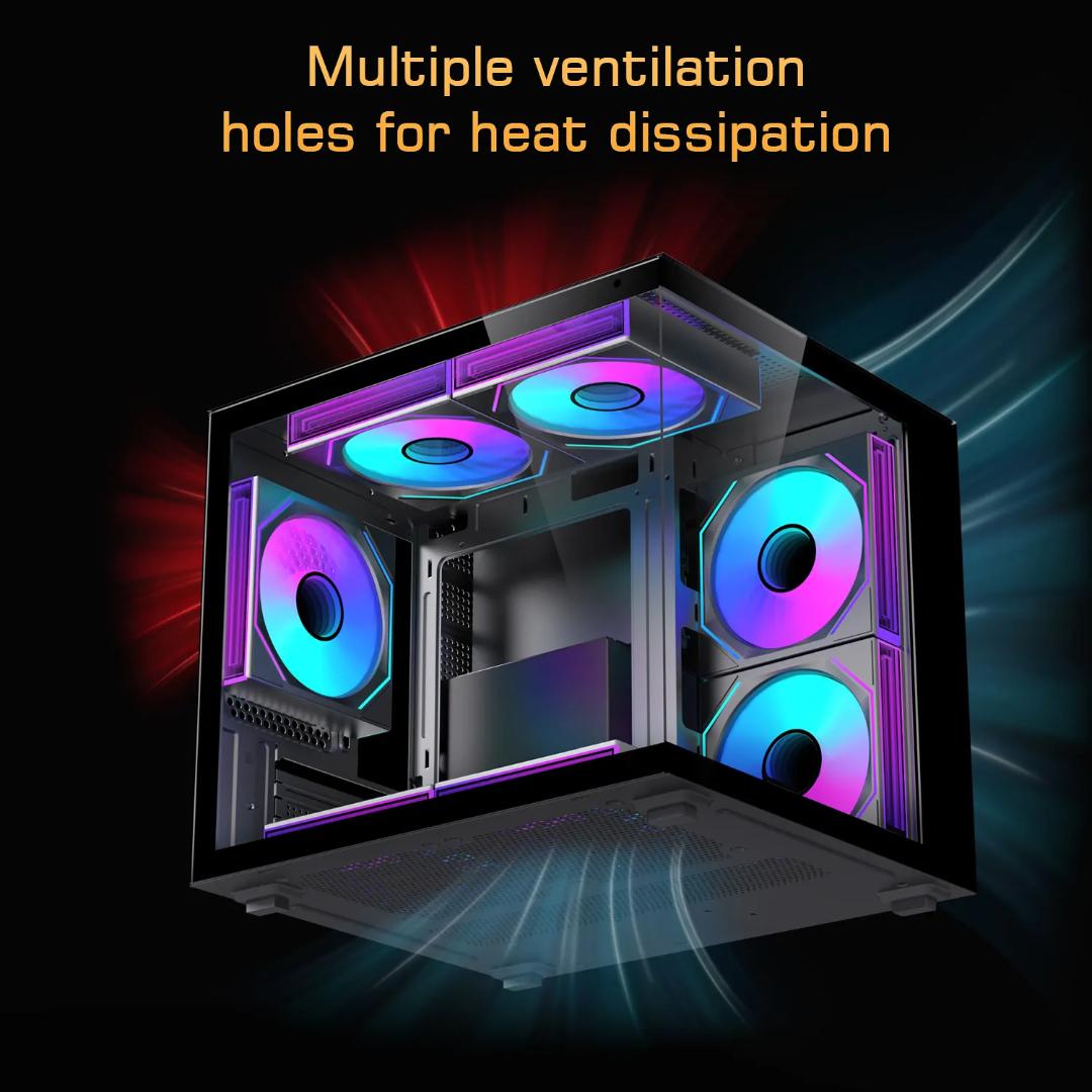 LOVINGCOOL CUBEX SERIES MATX CASE – PANORAMIC GLASS (NEW)