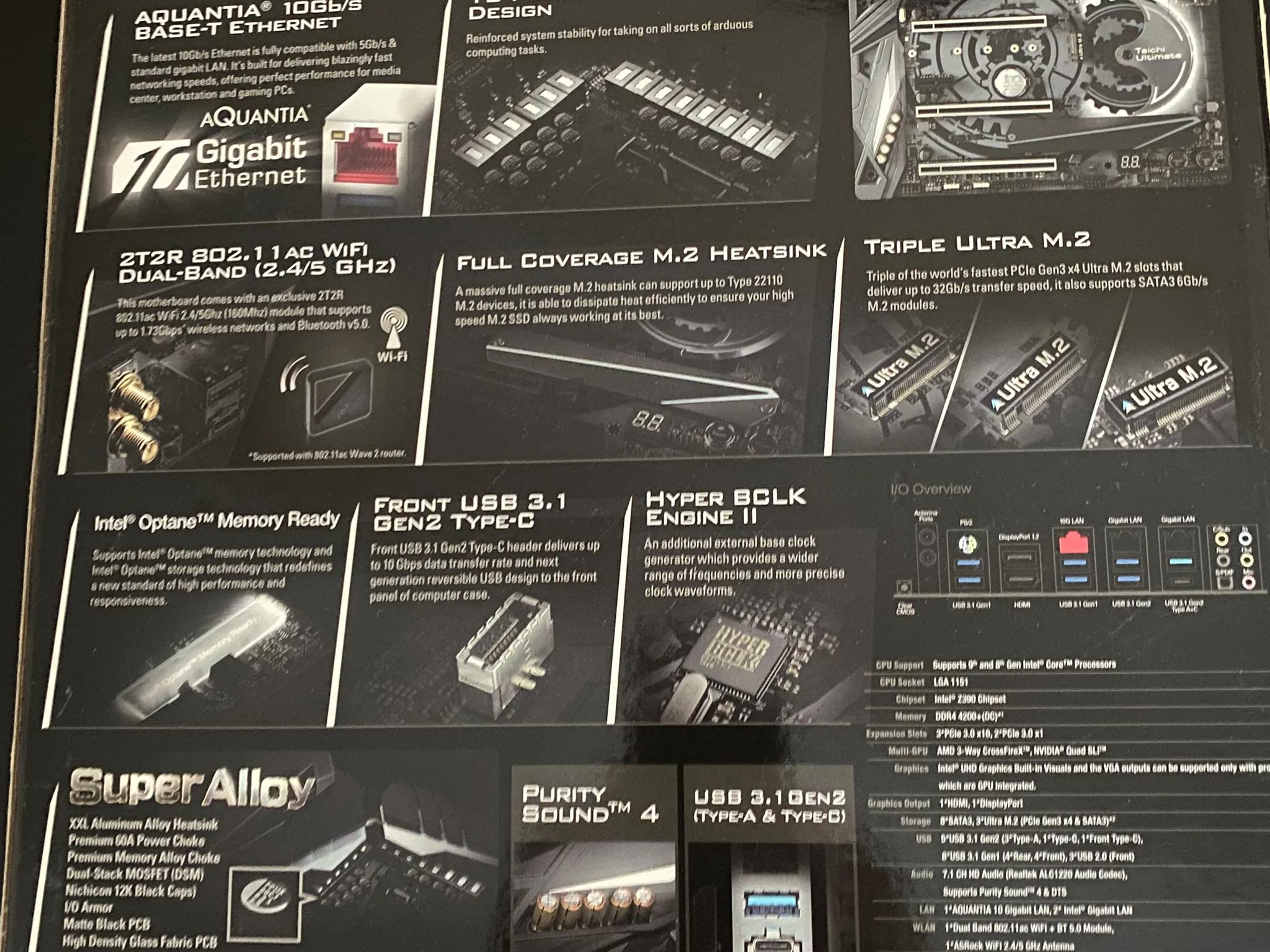 BNIB ASRock Z390 Taichi Ultimate