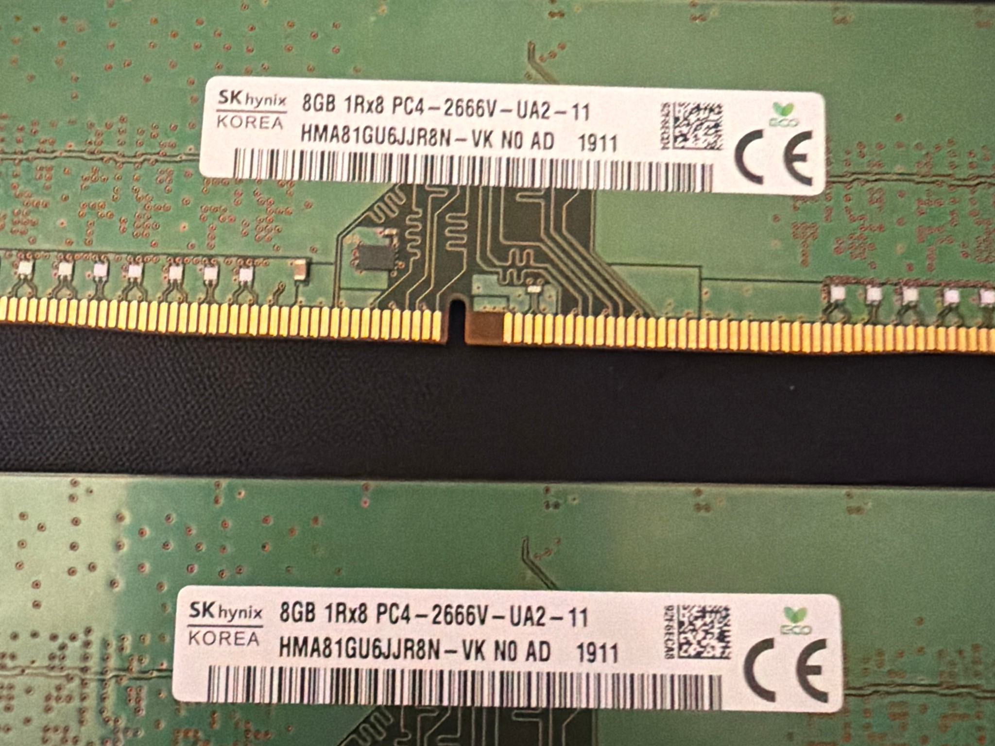 16GB DDR4 RAM 2x8GB SK Hynix 2666 DDR4 DIMM RAM