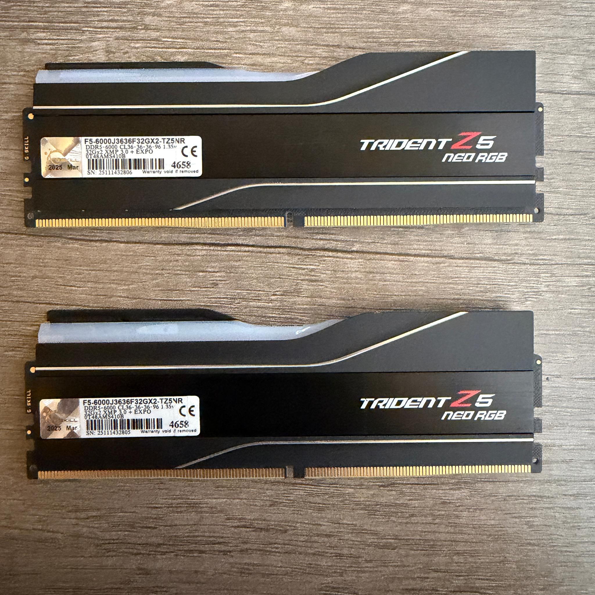 G. Skill Trident Z5 RGB PC RAM DDR5 6000 64GB/32GBX2