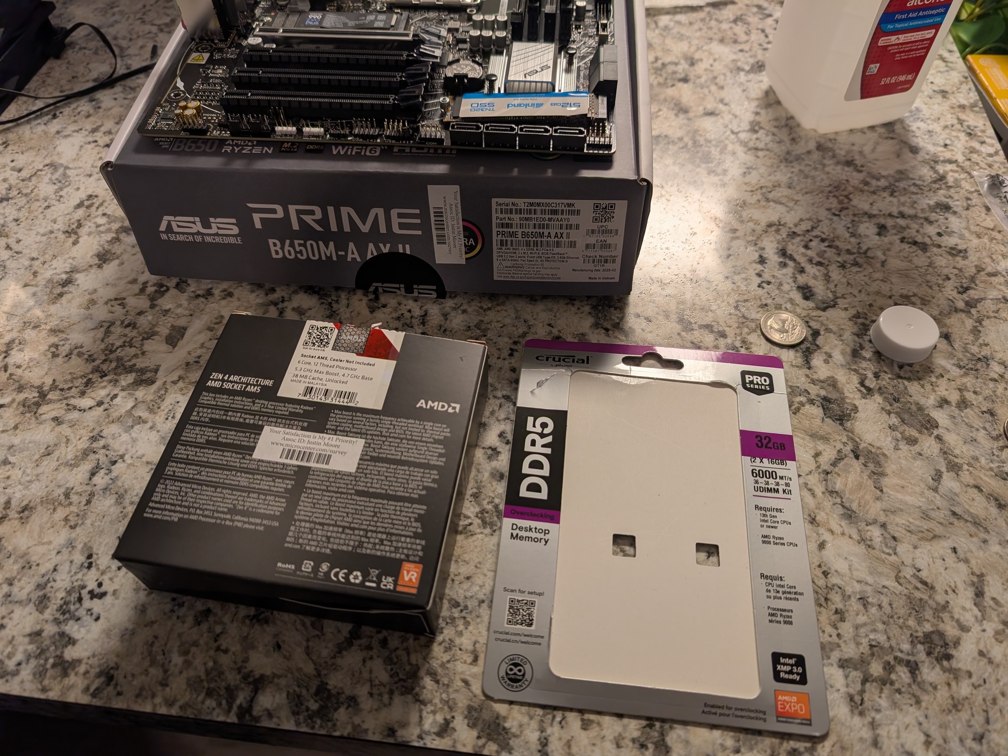 Ryzen 5 7600X | Asus Prime B650M | 32GB DDR5 6000 RAM| 1.5TB NVME SSD's