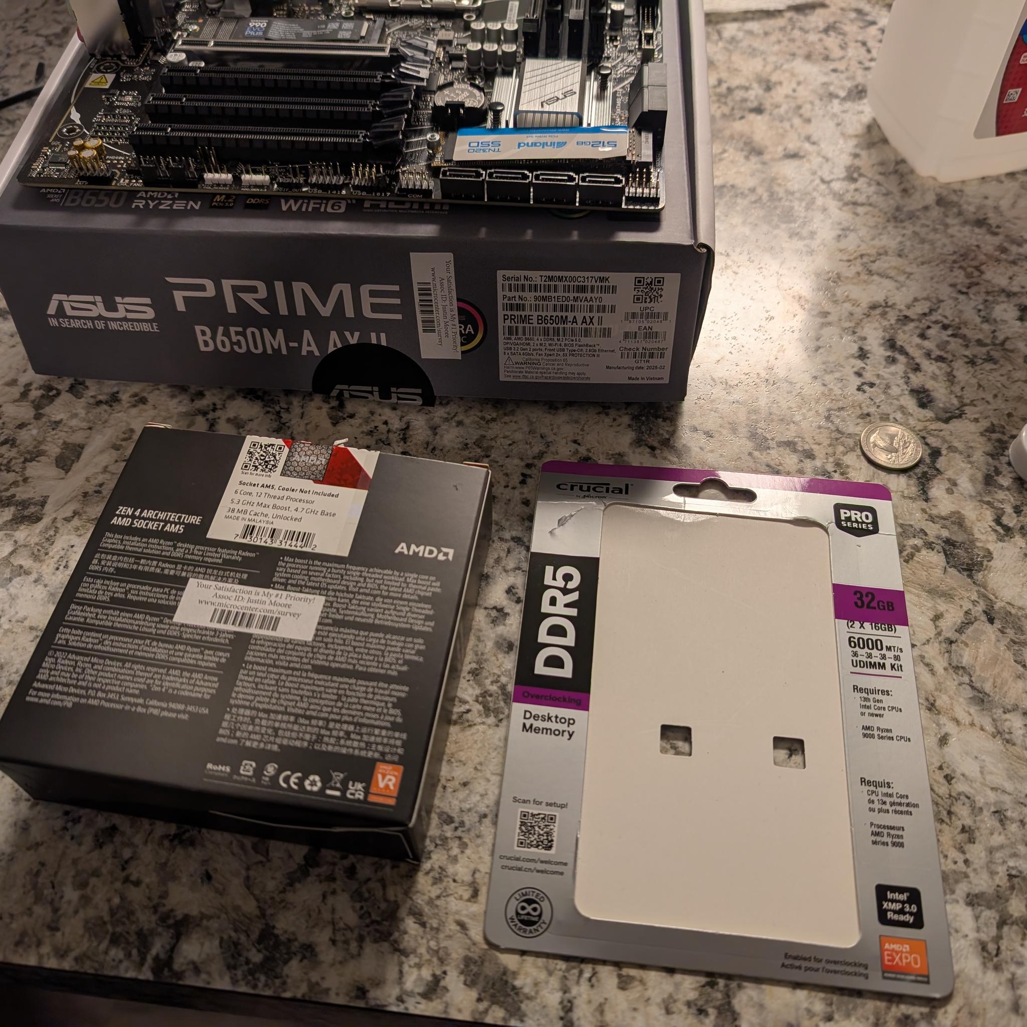 Ryzen 5 7600X | Asus Prime B650M | 32GB DDR5 6000 RAM| 1.5TB NVME SSD's