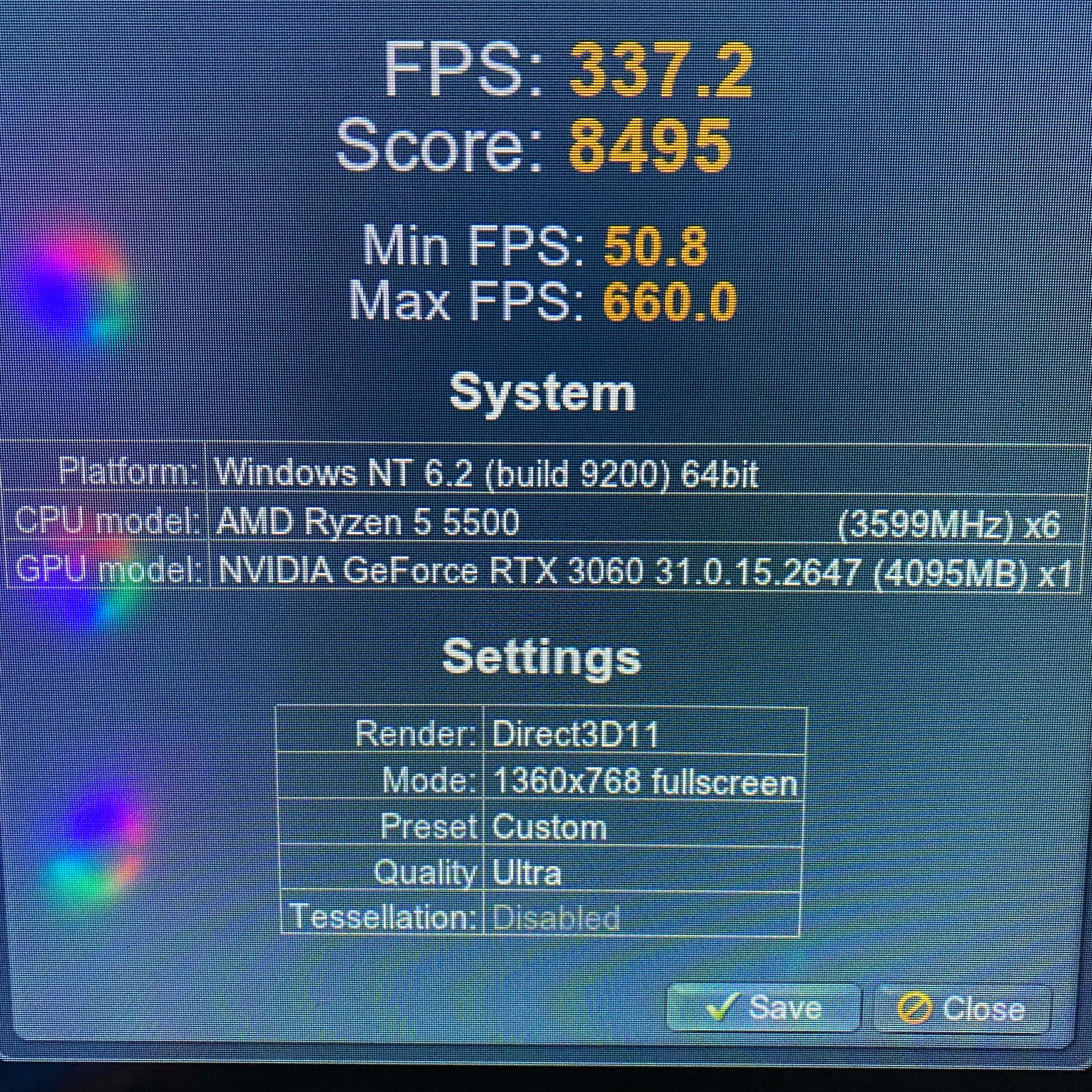 RGB GAMING WIFI PC - AMD RYZEN 5 5500 16GB RAM 3600 -1TB NVME M.2 SSD - RTX3060 OC
