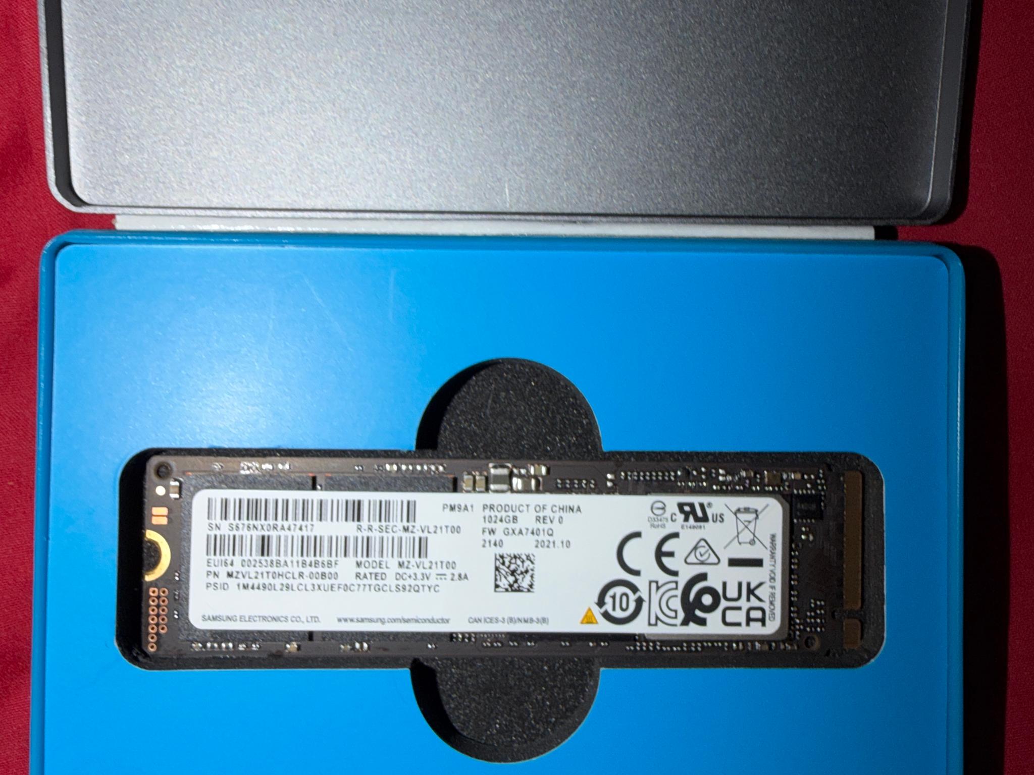 Samsung 1TB NVMe M.2 2280 SSD PM9A1