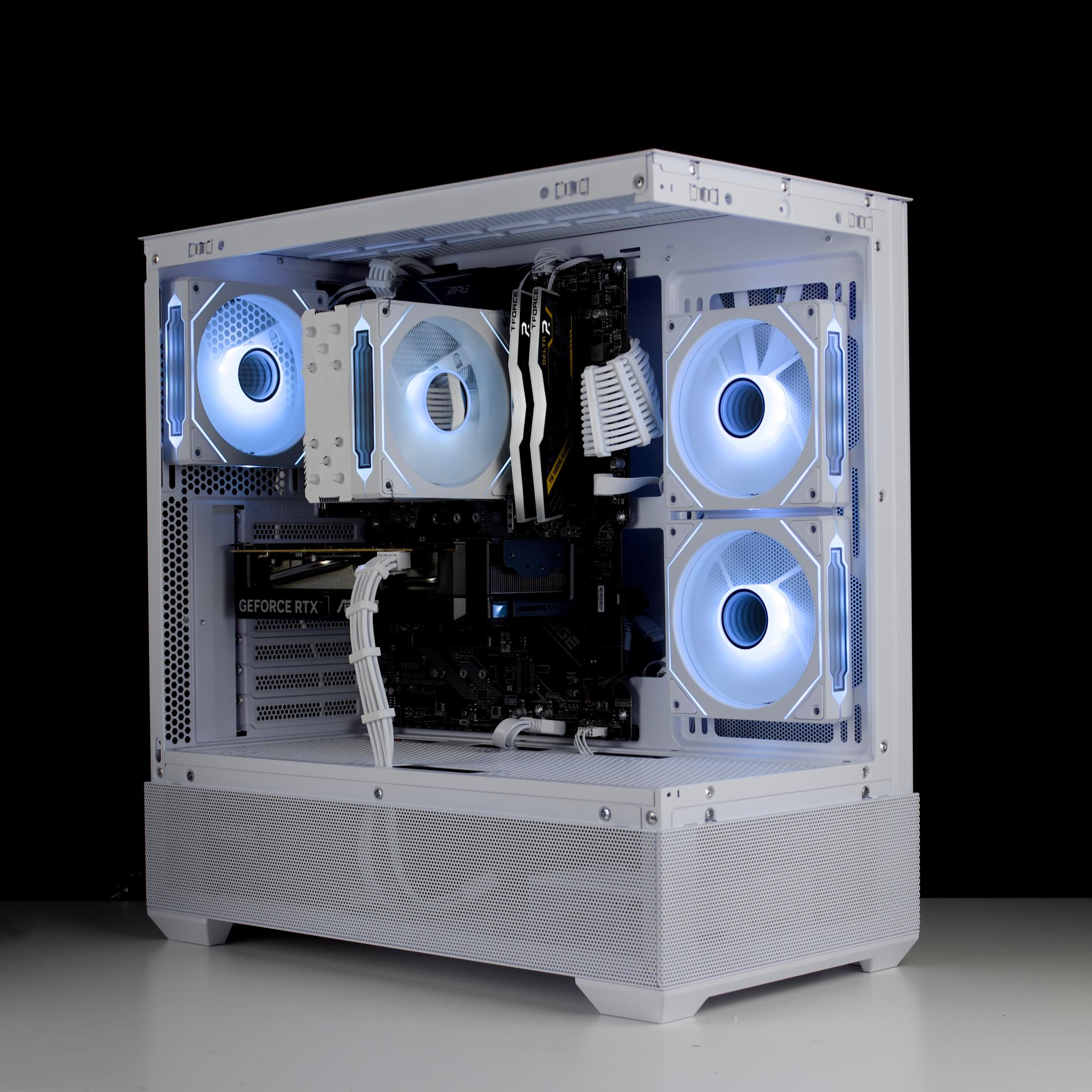 🧊❄️🧊 White Gaming PC – RTX 5060 , Ryzen 5 5500, 16GB RAM, 1TB SSD - WiFi, BlueTooth 🧊❄️🧊