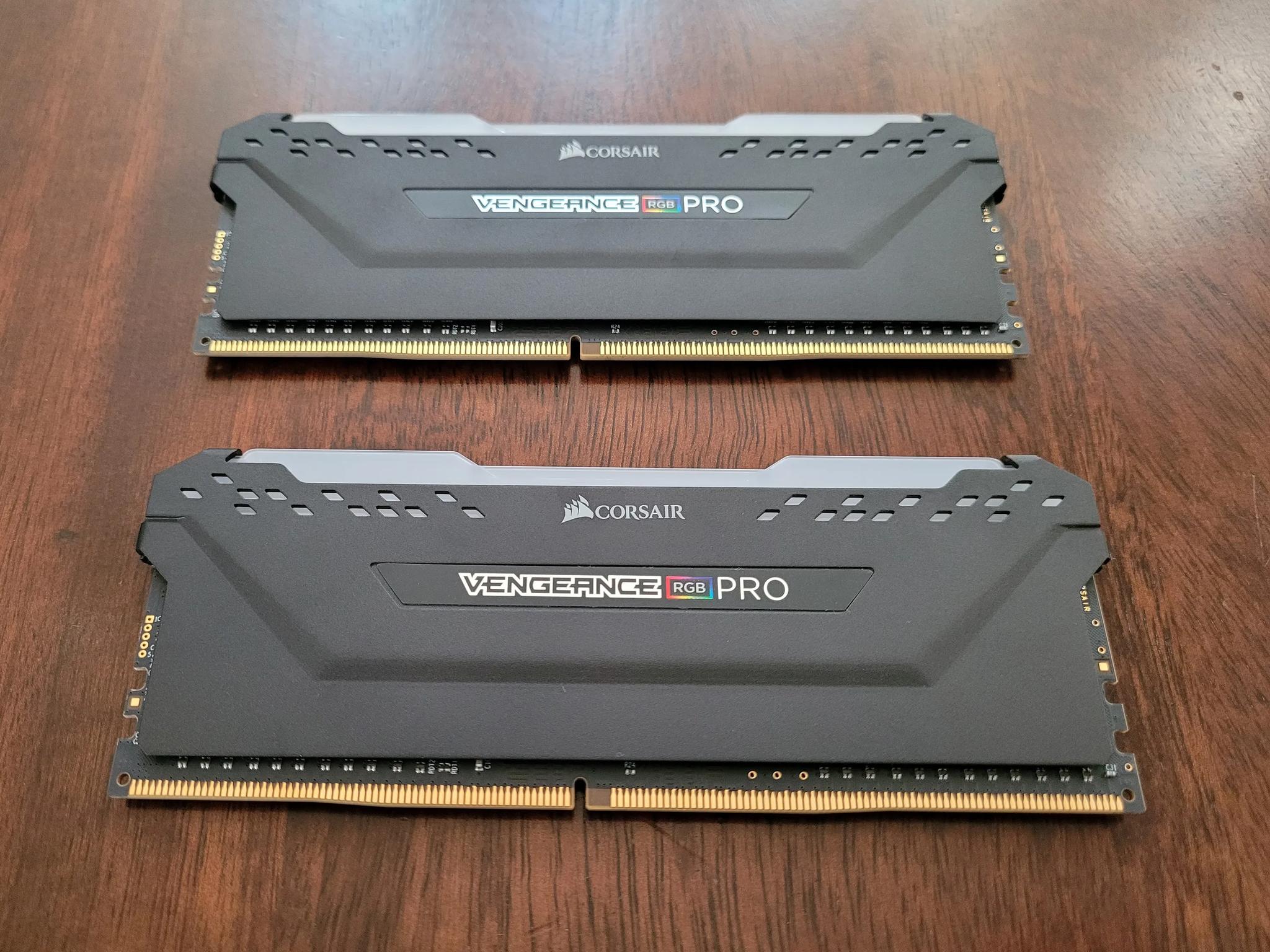 Corsair Vengeance RGB Pro Black 16 GB (2 x 8 GB) DDR4-3200 CL16 Memory (NO OG BOX)